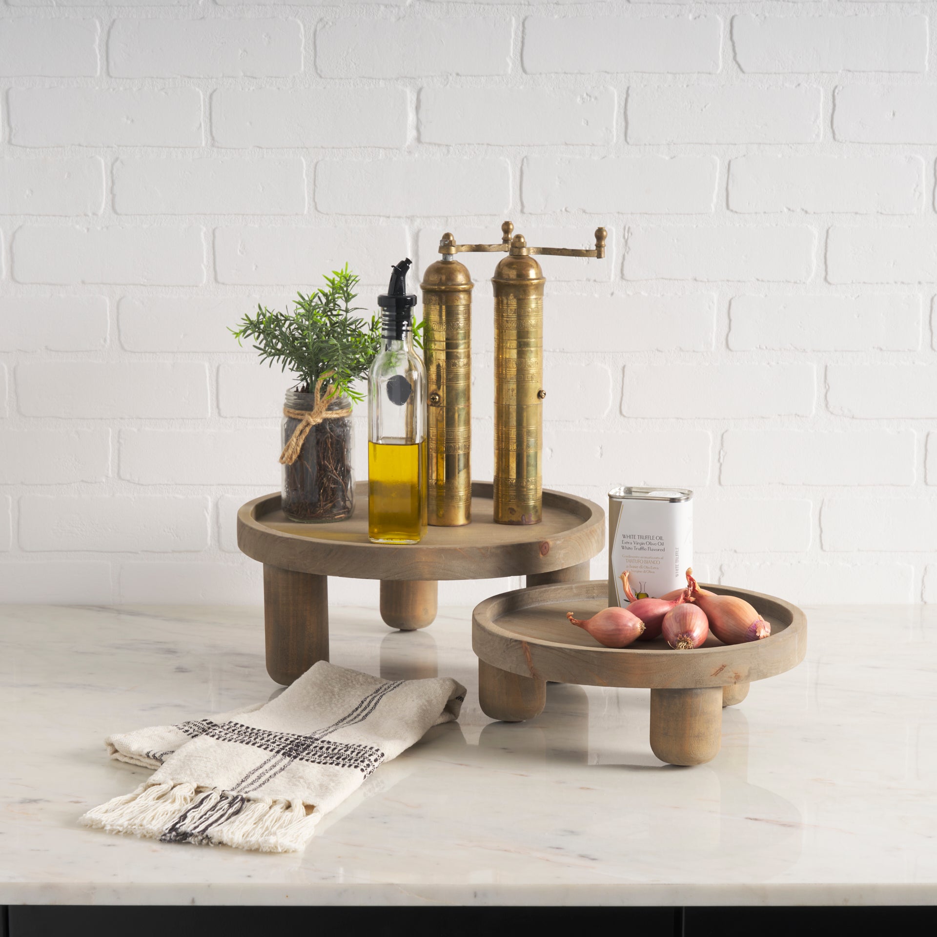 Vivoree Wooden Trays, Set of 2