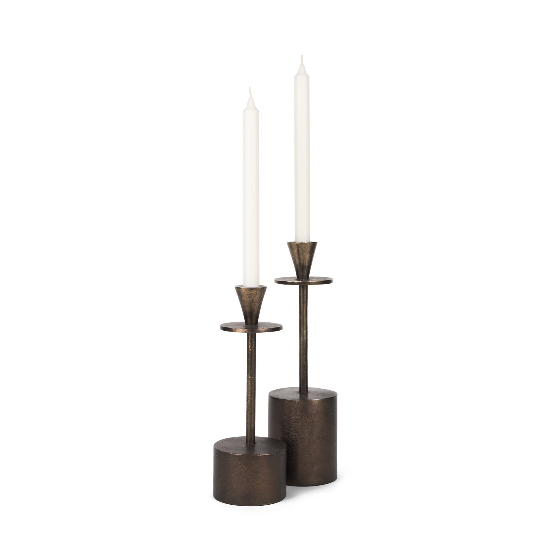 Petra Metal Candle Holders, Set of 2