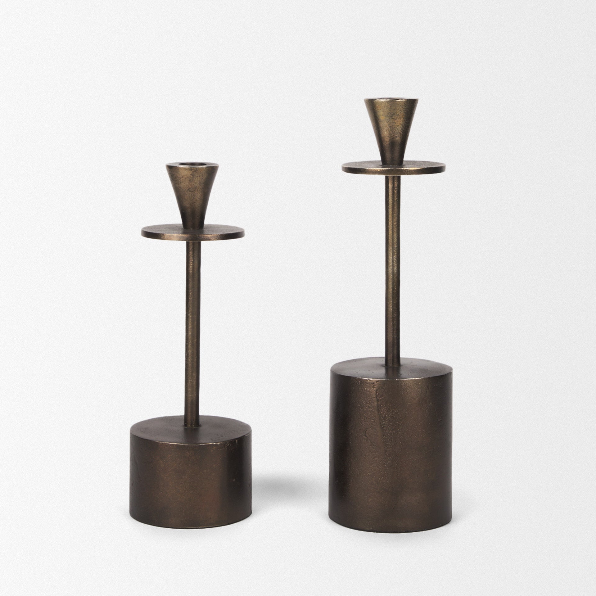 Petra Metal Candle Holders, Set of 2