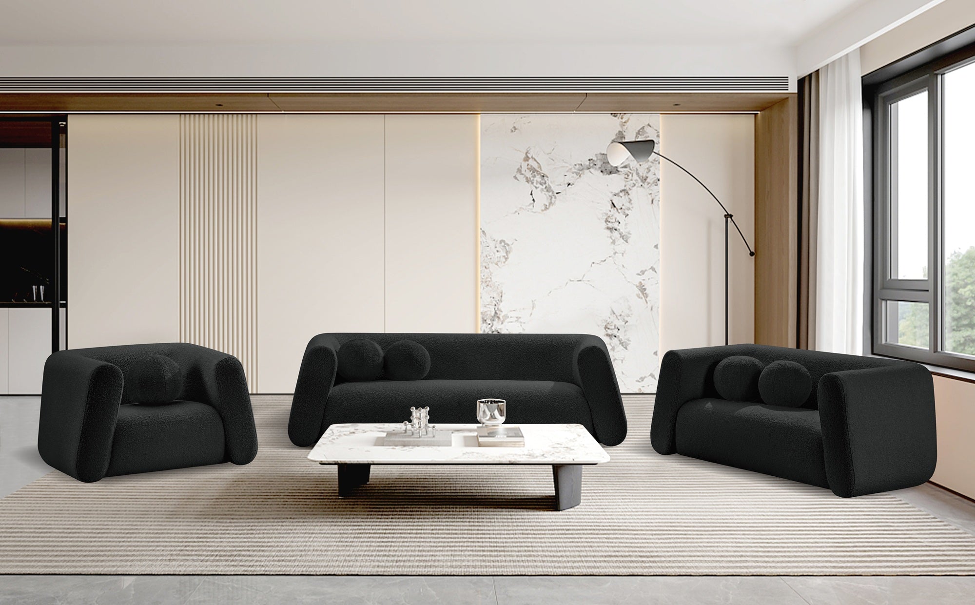 Abbott Boucle Upholstered Sofa