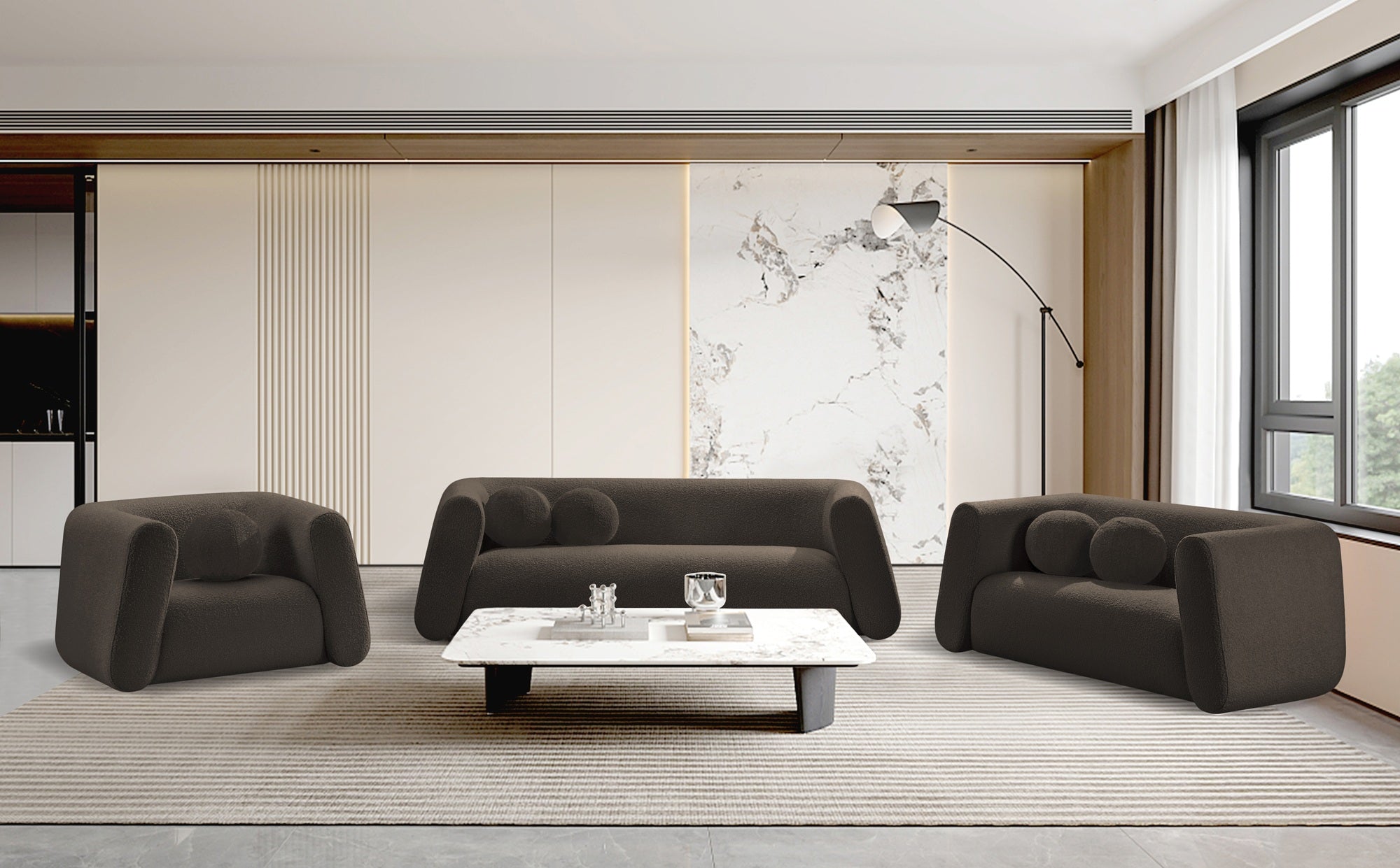 Abbott Boucle Upholstered Loveseat
