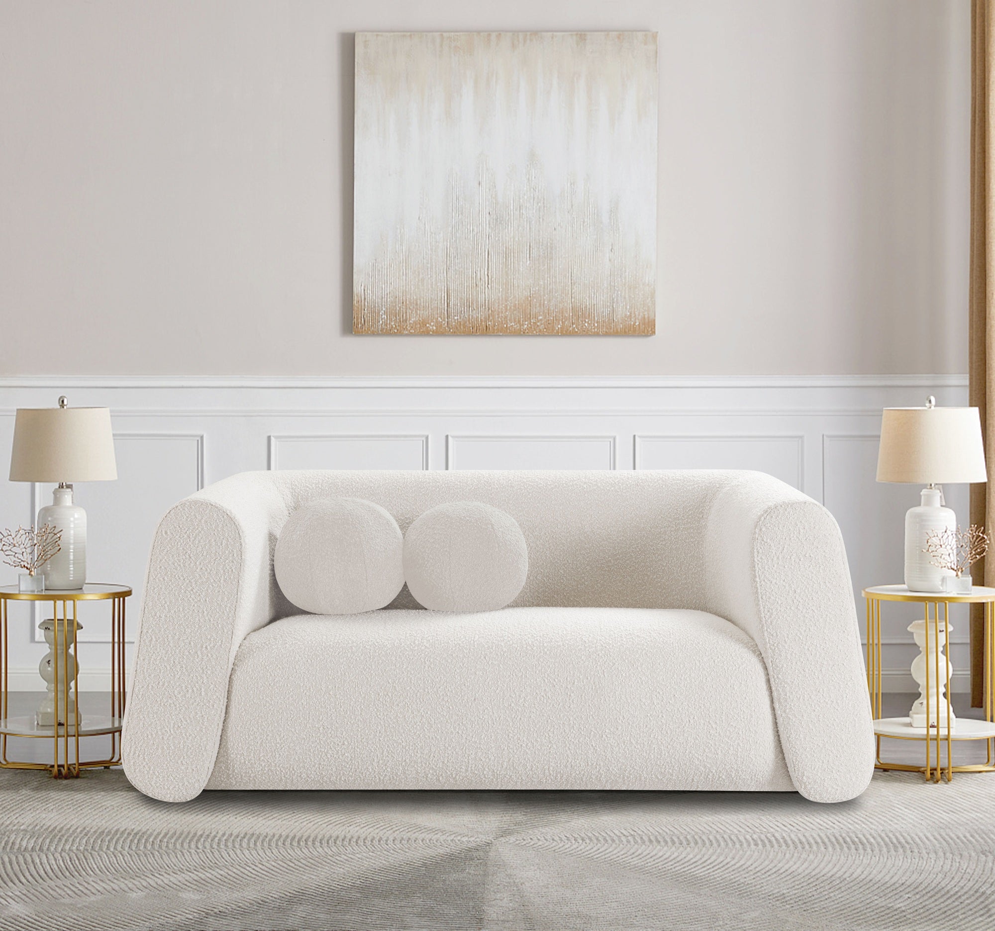 Abbott Boucle Upholstered Loveseat
