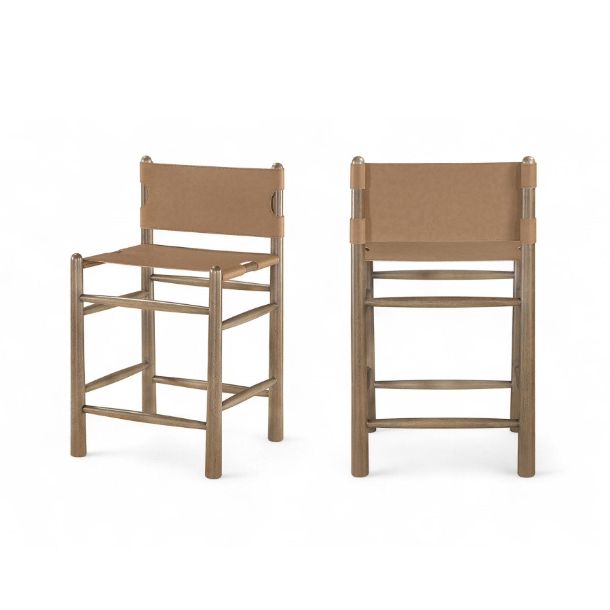 Alma Leather Counter Stool-Bar + Counter Stools-StyleMeGHD