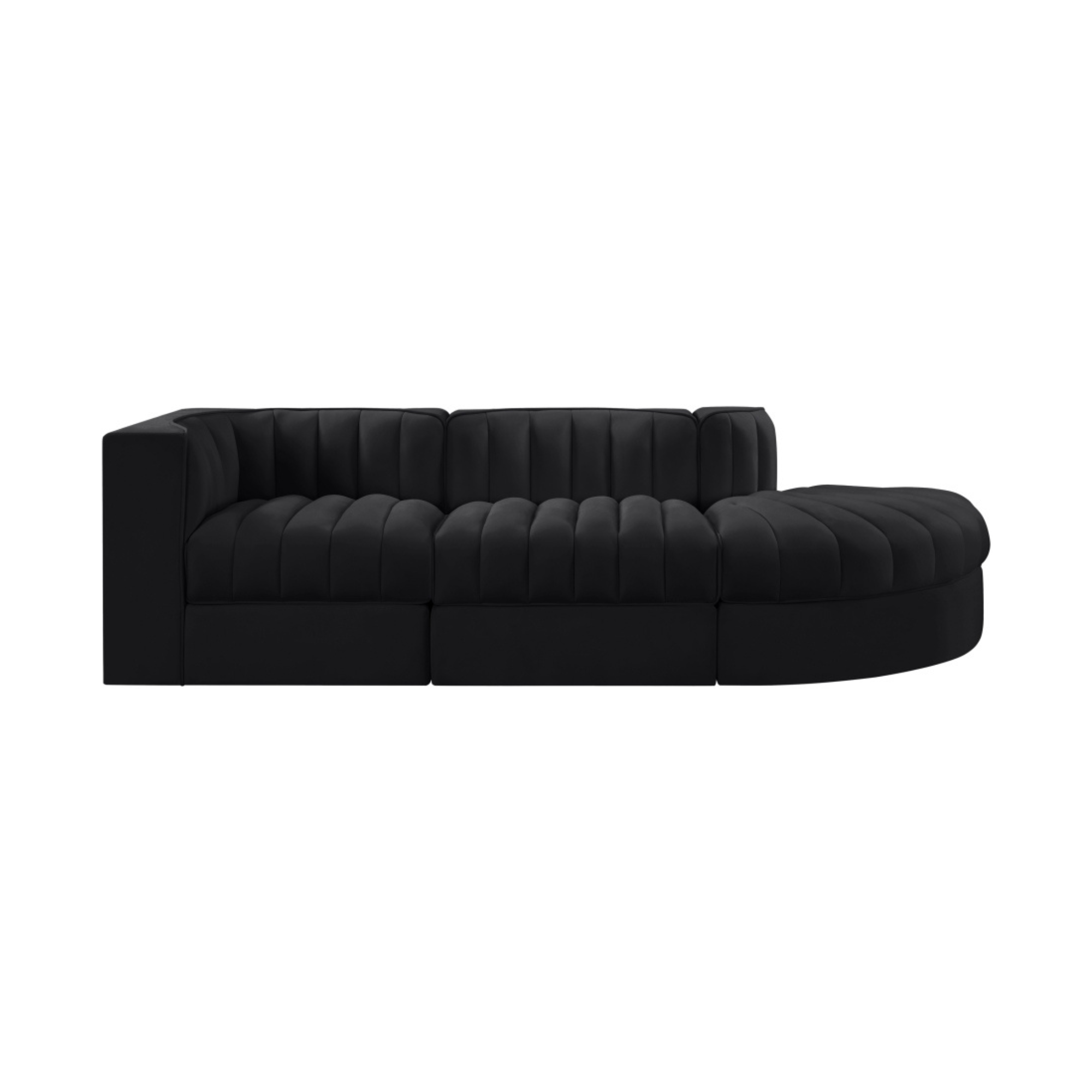 Rumina Velvet 3pc Modular Sectional