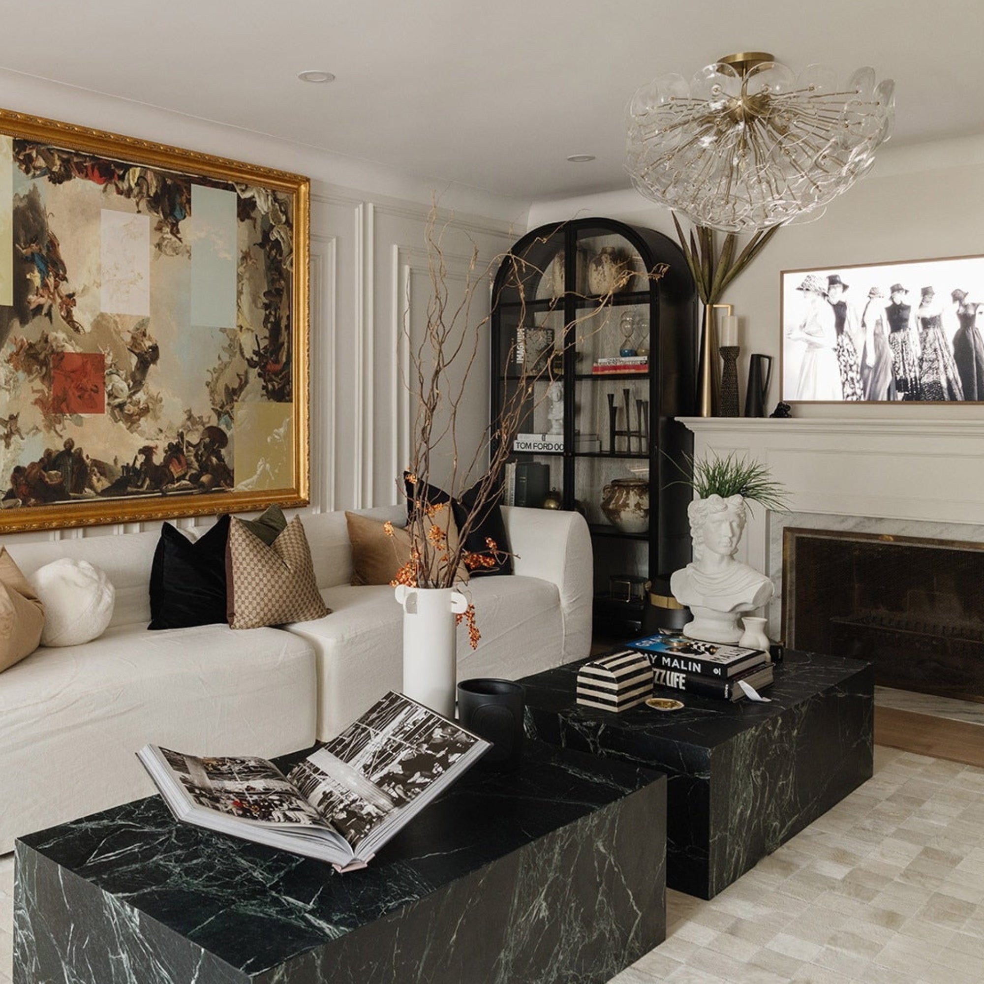 Poppy Glass Semi Flush Mount - StyleMeGHD - Chandeliers