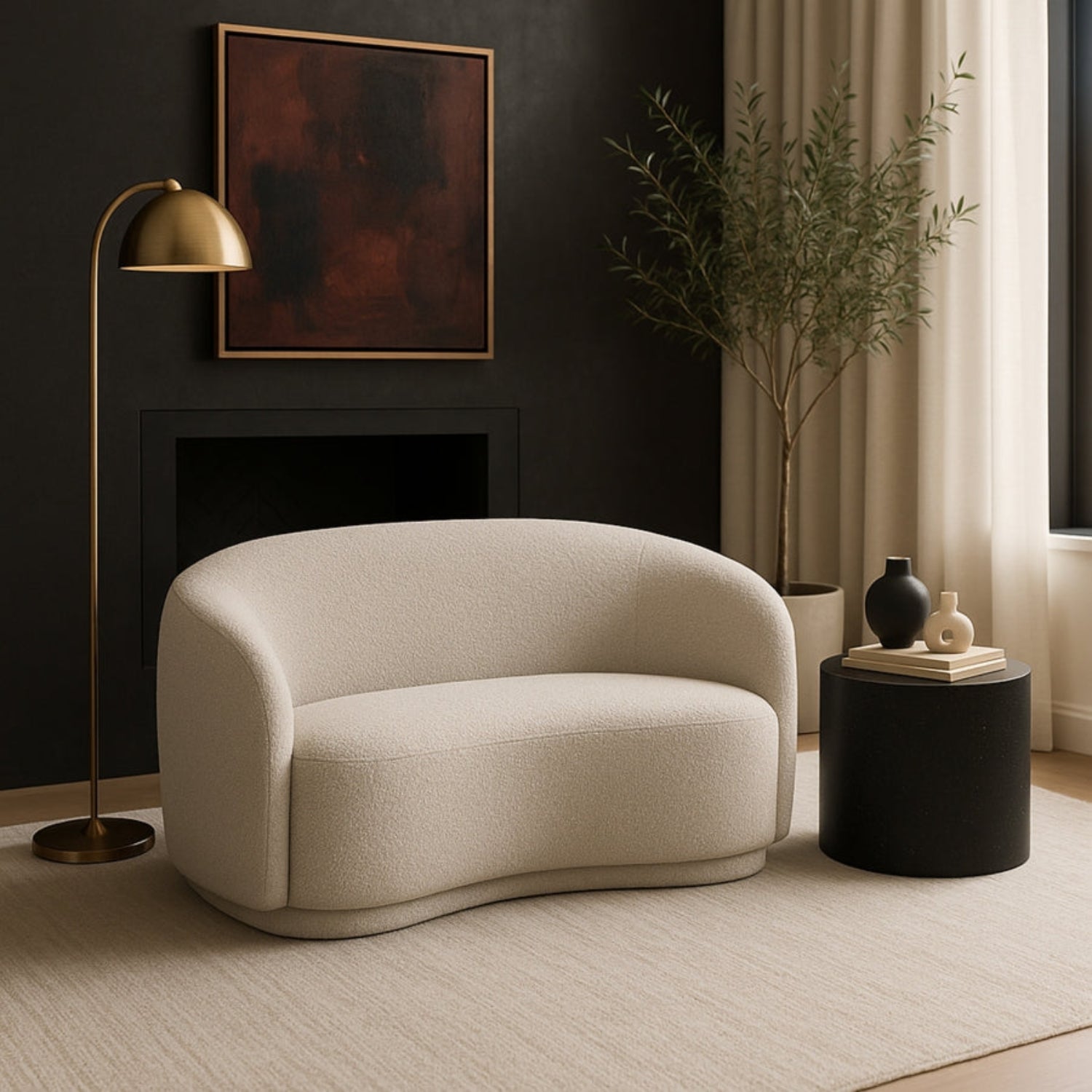 Veris Boucle Loveseat