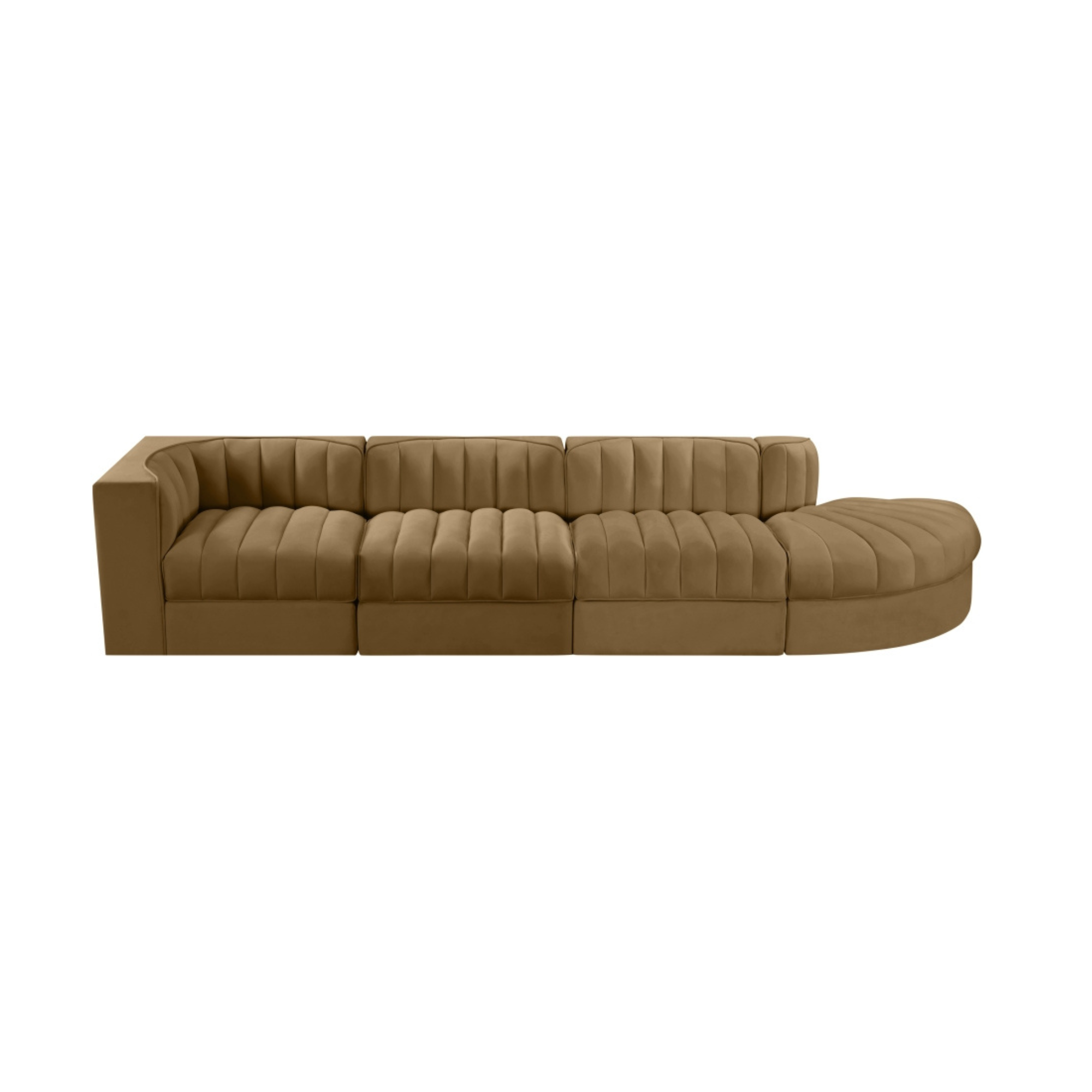 Rumina Velvet 4pc Modular Sectional