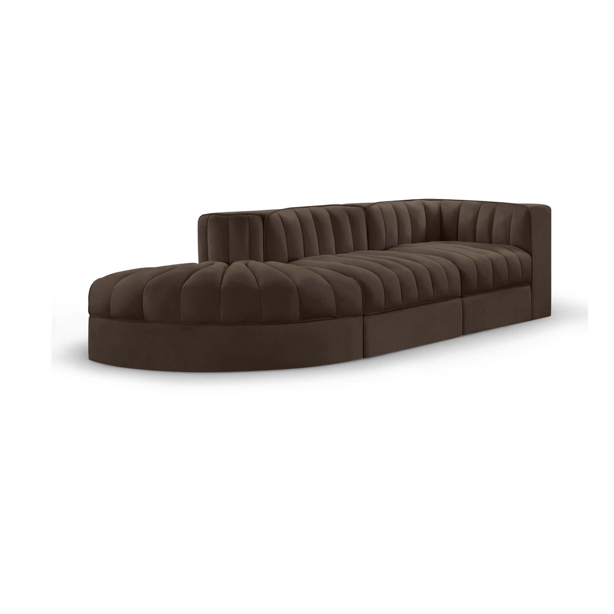 Rumina Velvet 3pc Modular Sectional