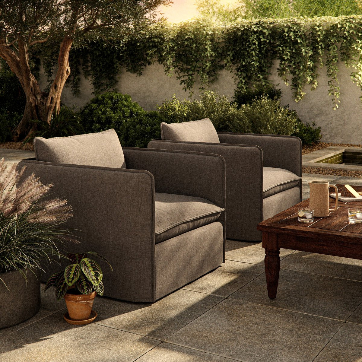 Mercer Outdoor Swivel Chair