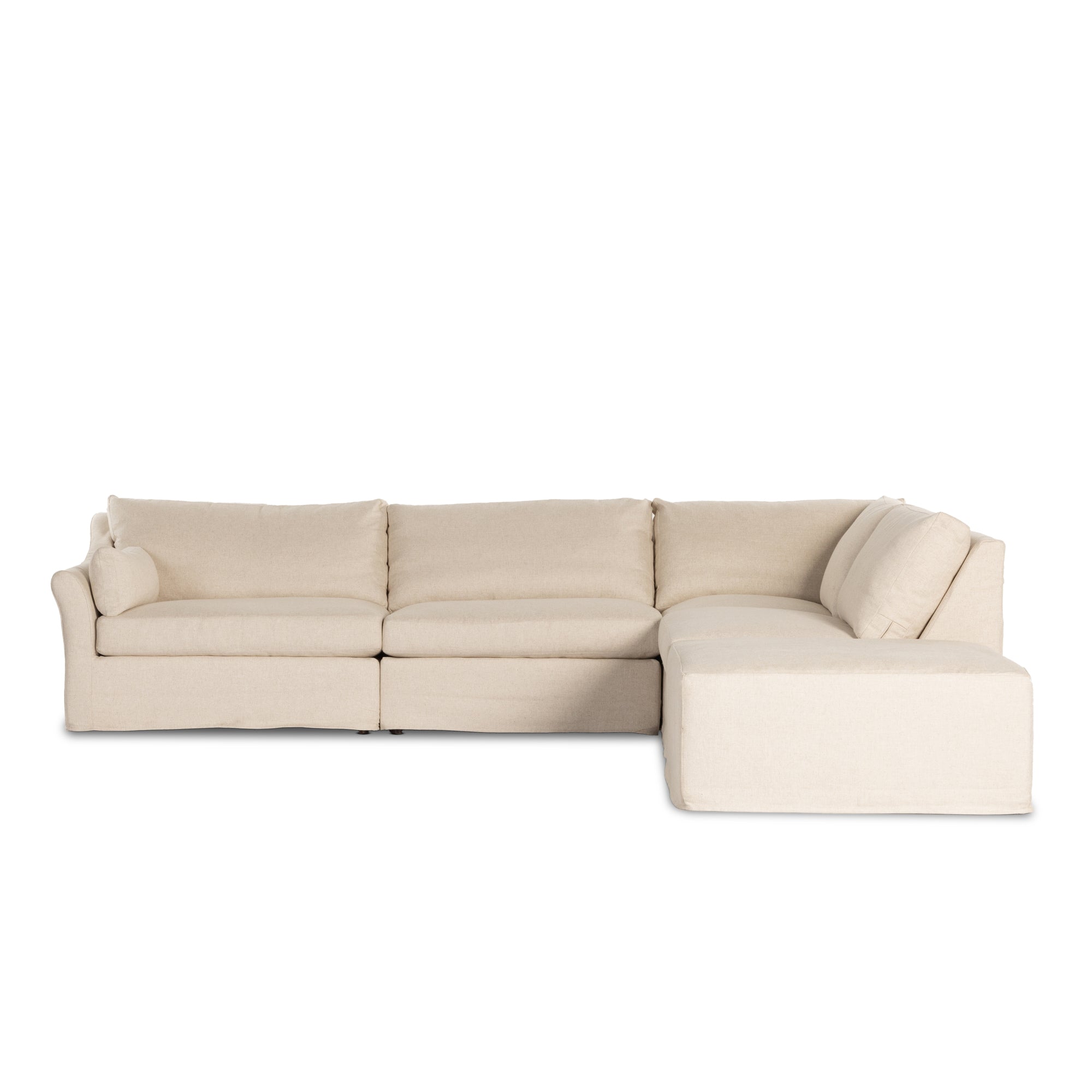 Delray 4-piece Slipcover Sectional