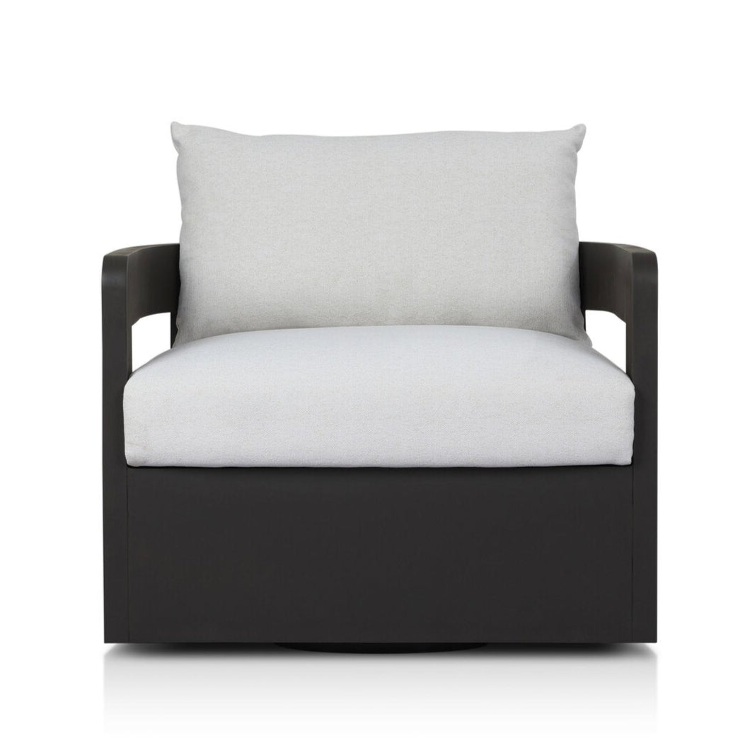 Levin Outdoor Metal Swivel Chair