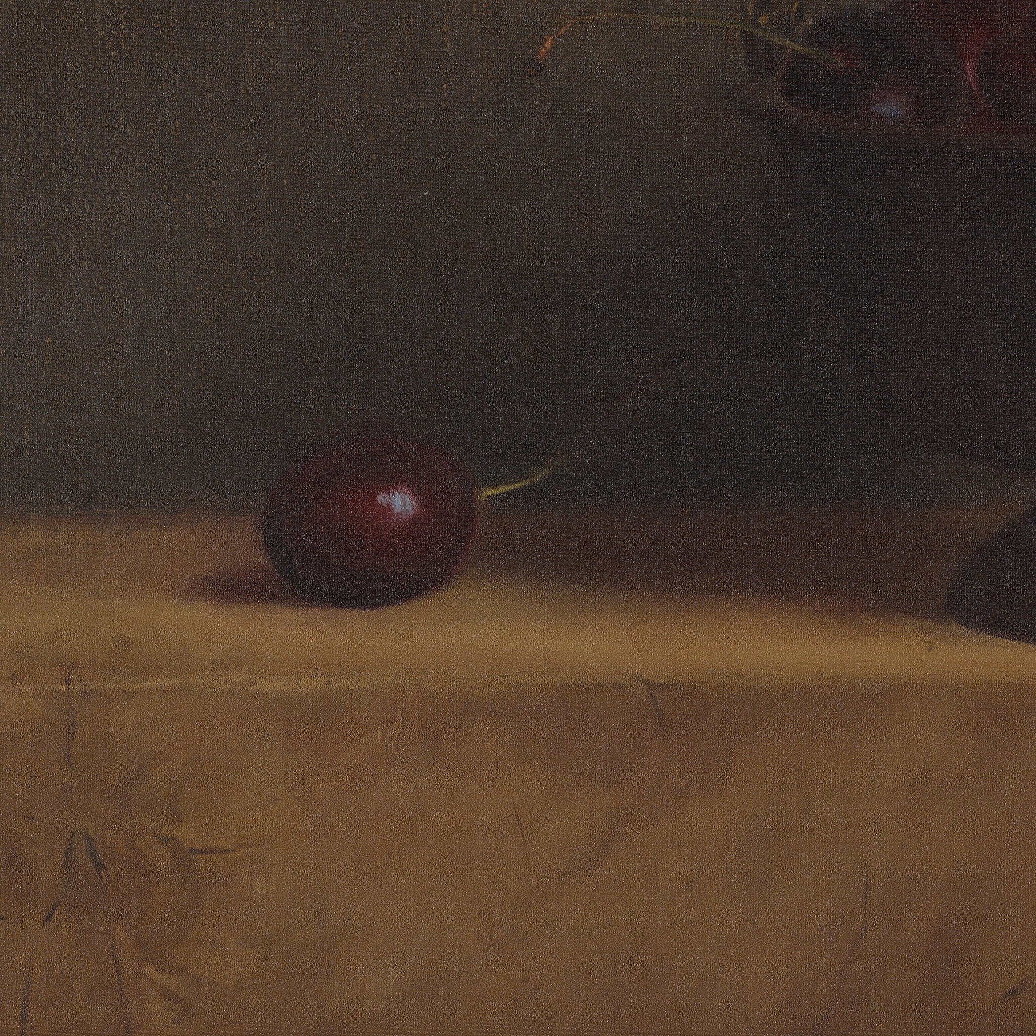 Red Cherries On Red Oak