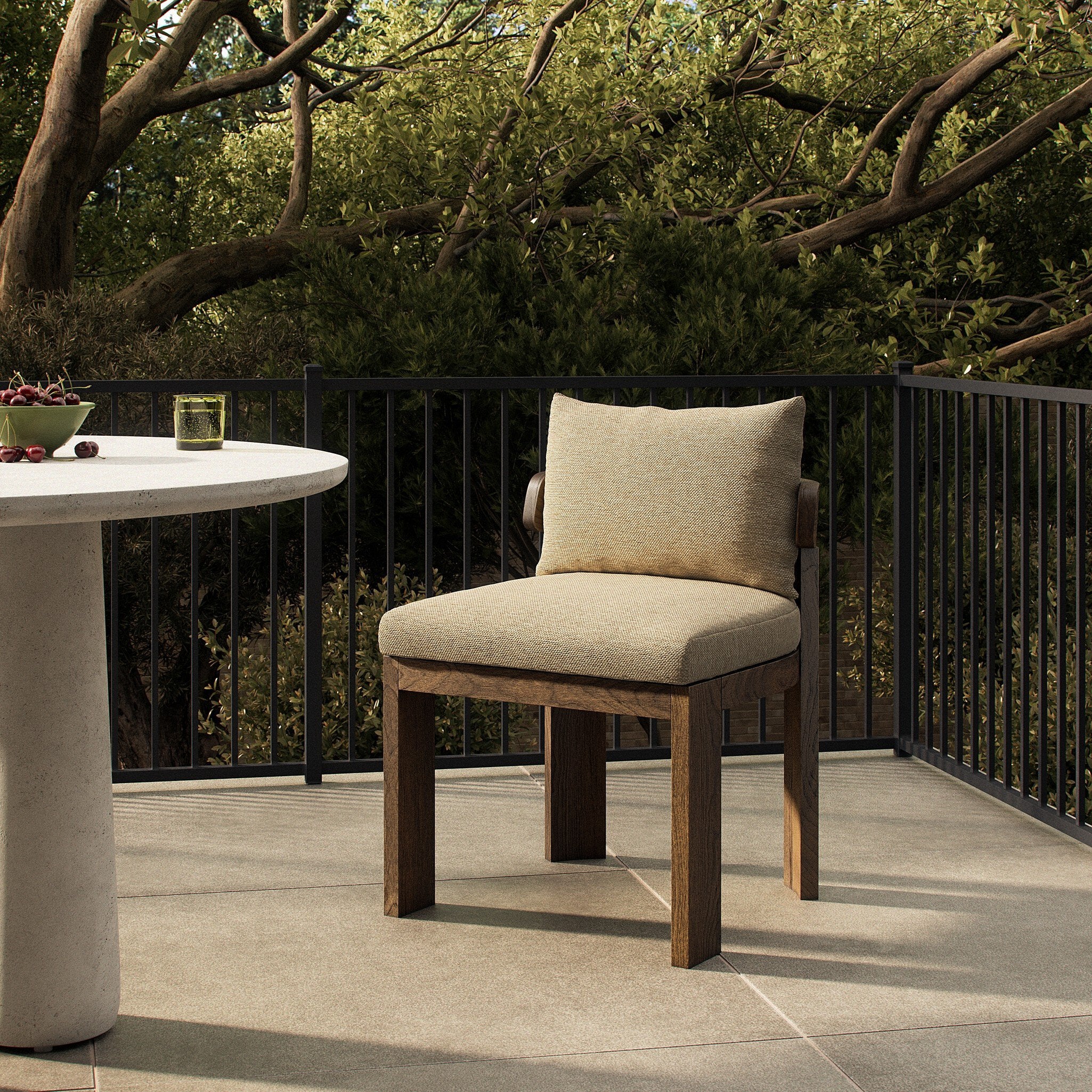 Jassel Outdoor Armless Dining Chair