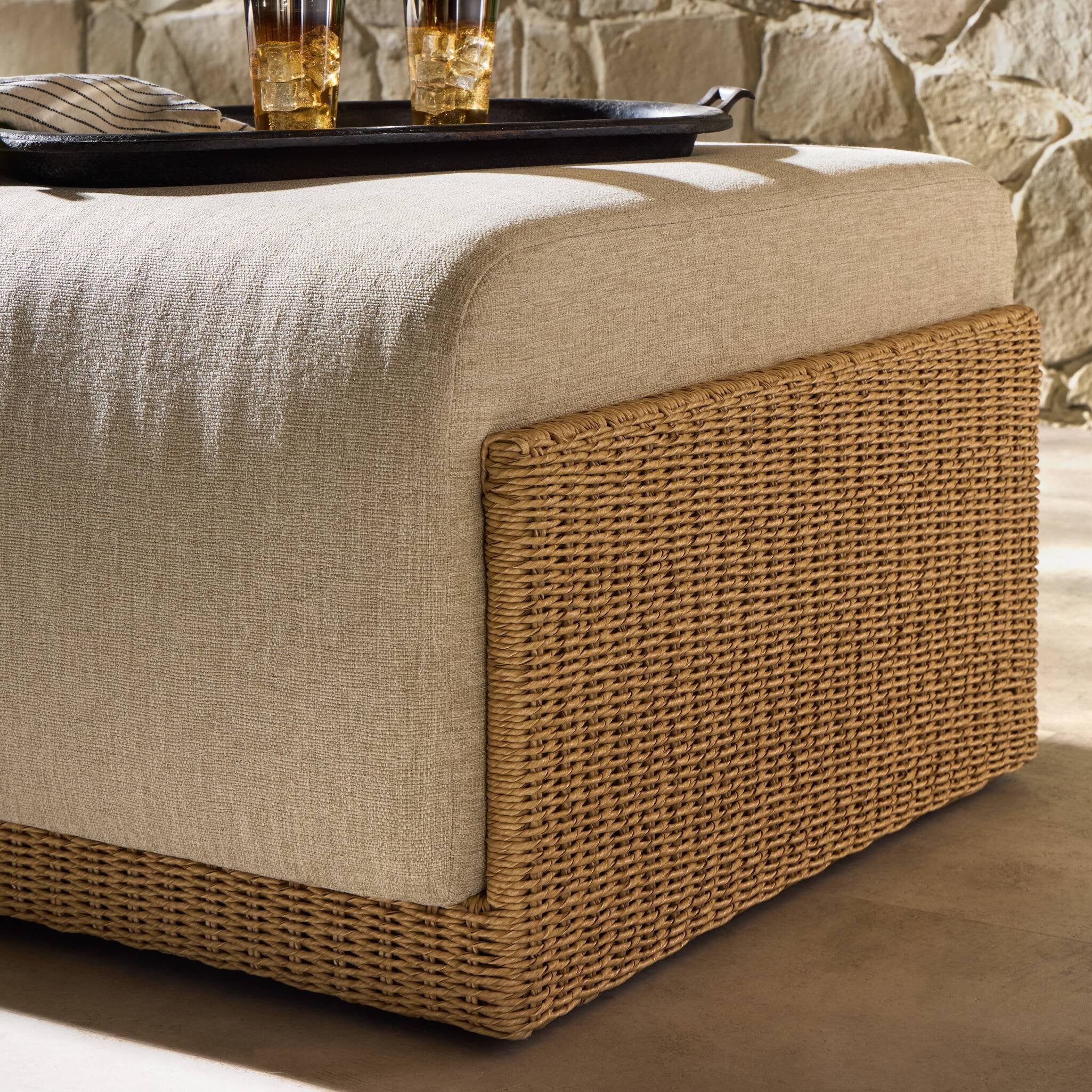 Mercer Outdoor Ottoman - StyleMeGHD - Outdoor Lounge Seating