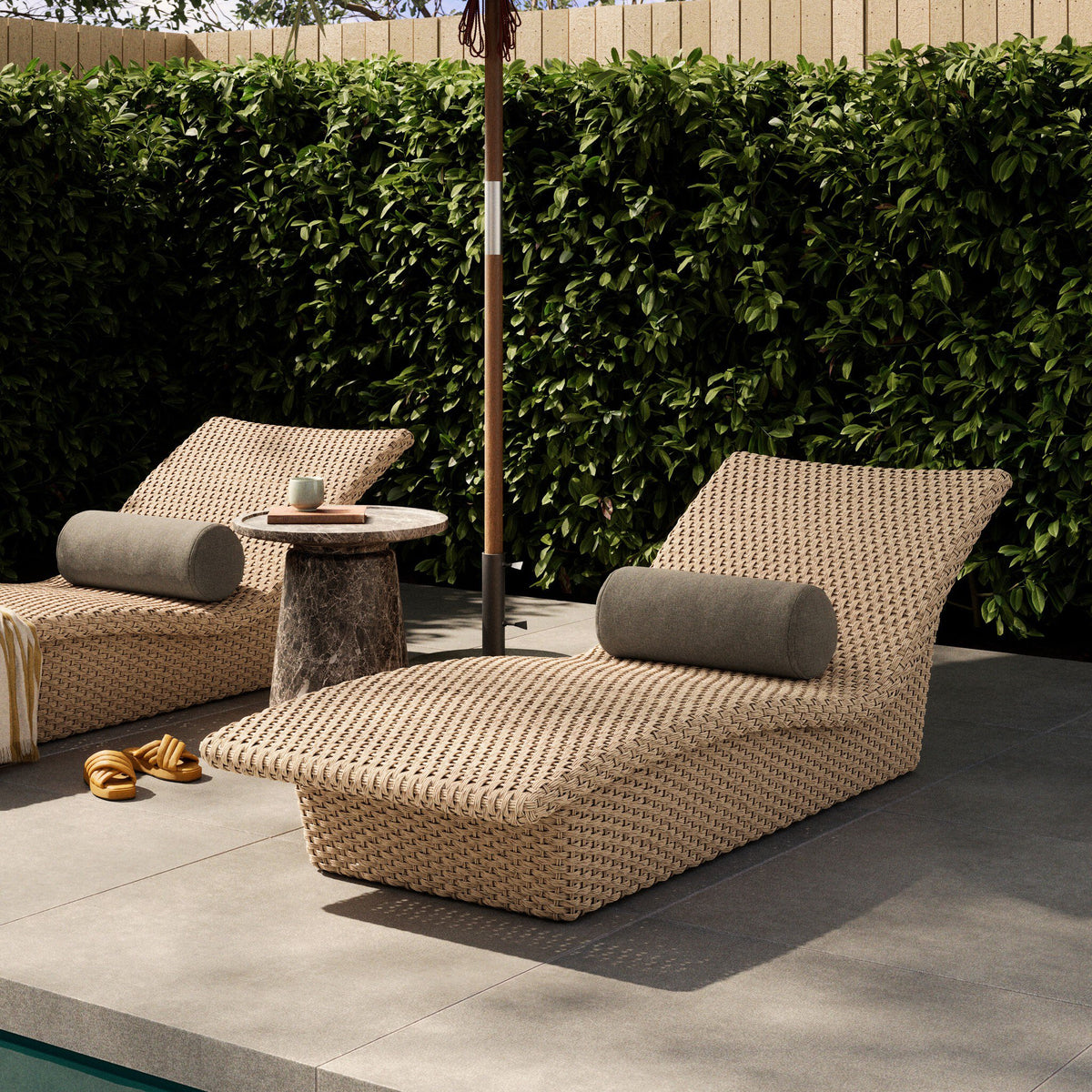 Natalie Outdoor Chaise - StyleMeGHD - Outdoor Lounge Seating