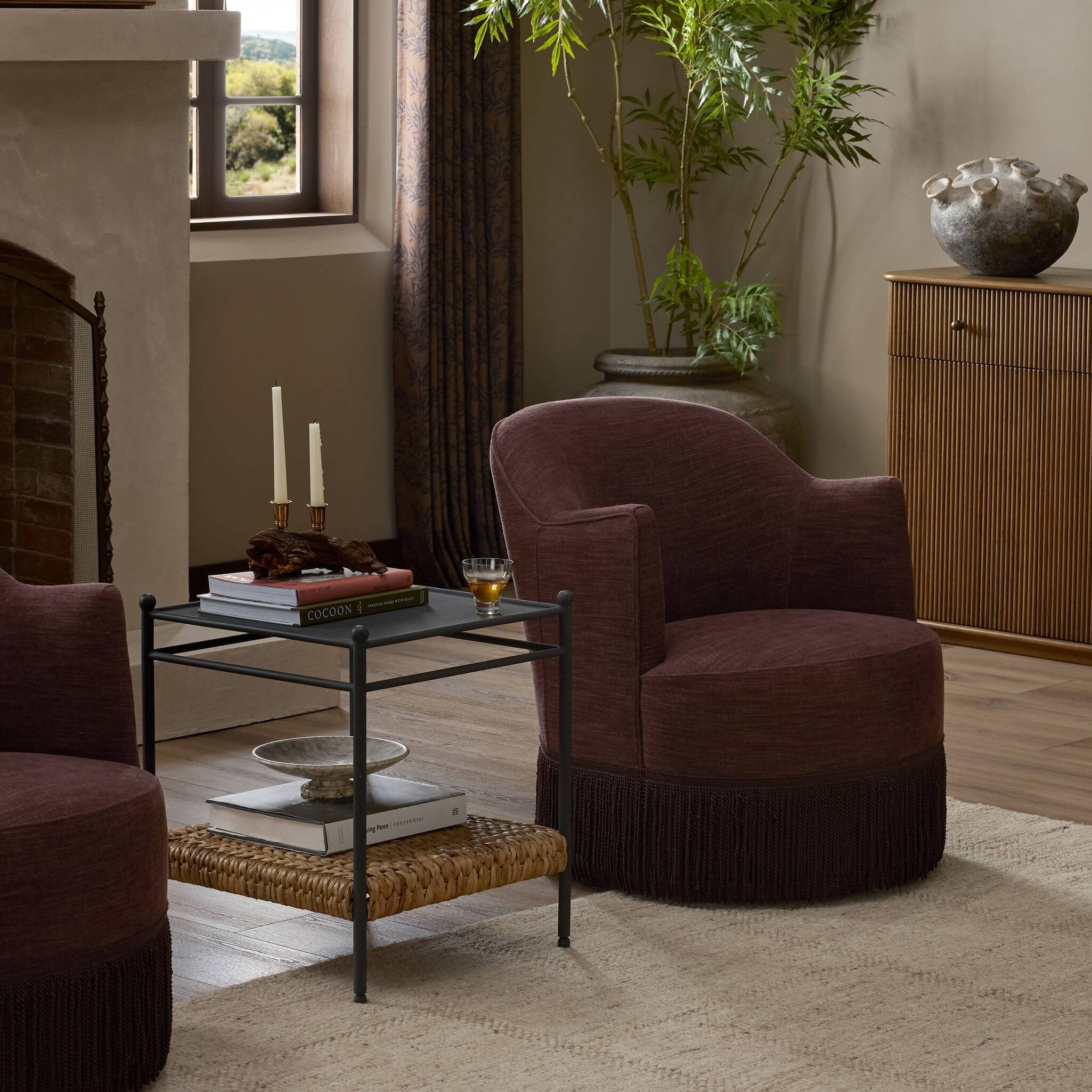 Laura Fringe Swivel Chair - StyleMeGHD - Chairs
