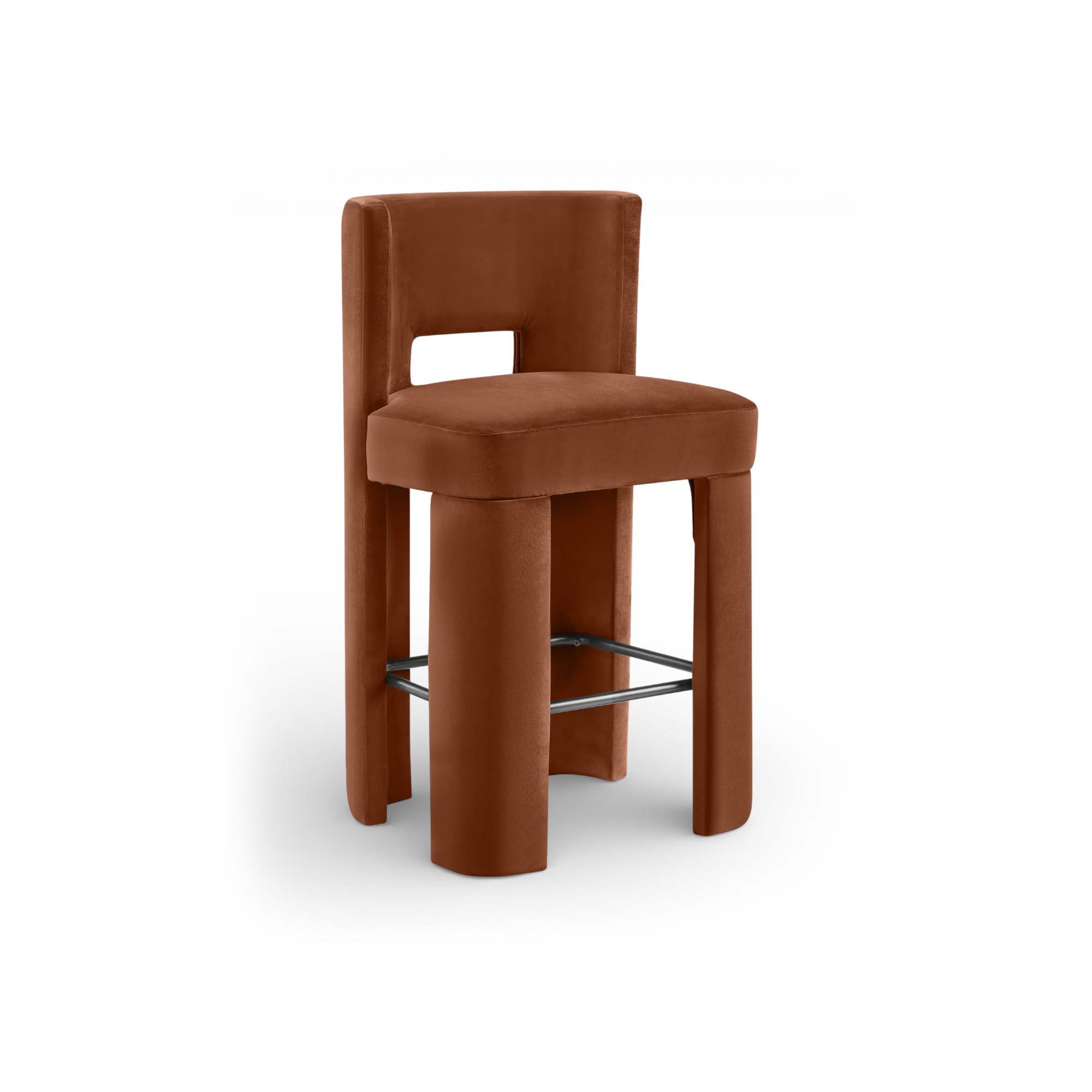 Zylo Velvet Bar Stool, Set of 2