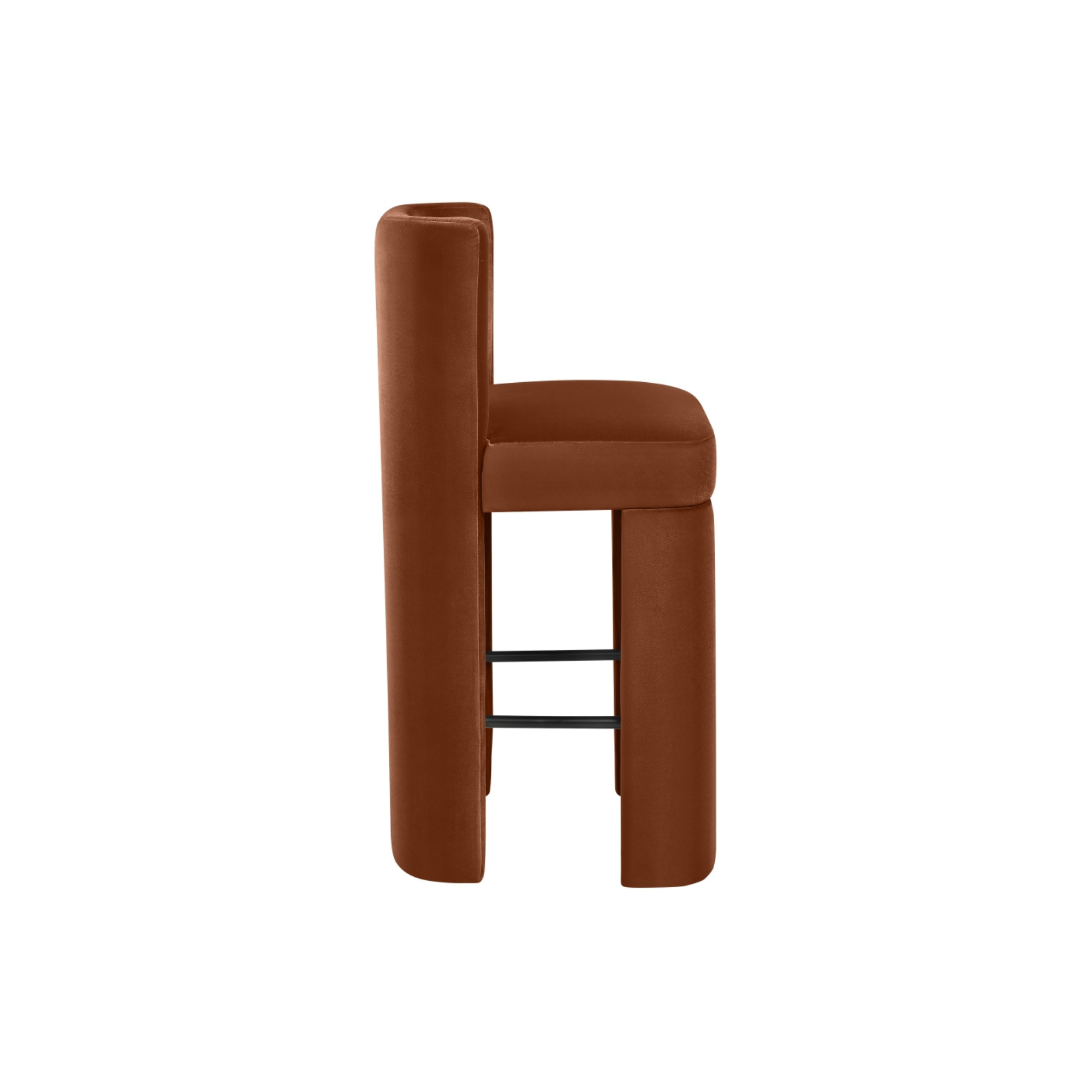 Zylo Velvet Bar Stool, Set of 2