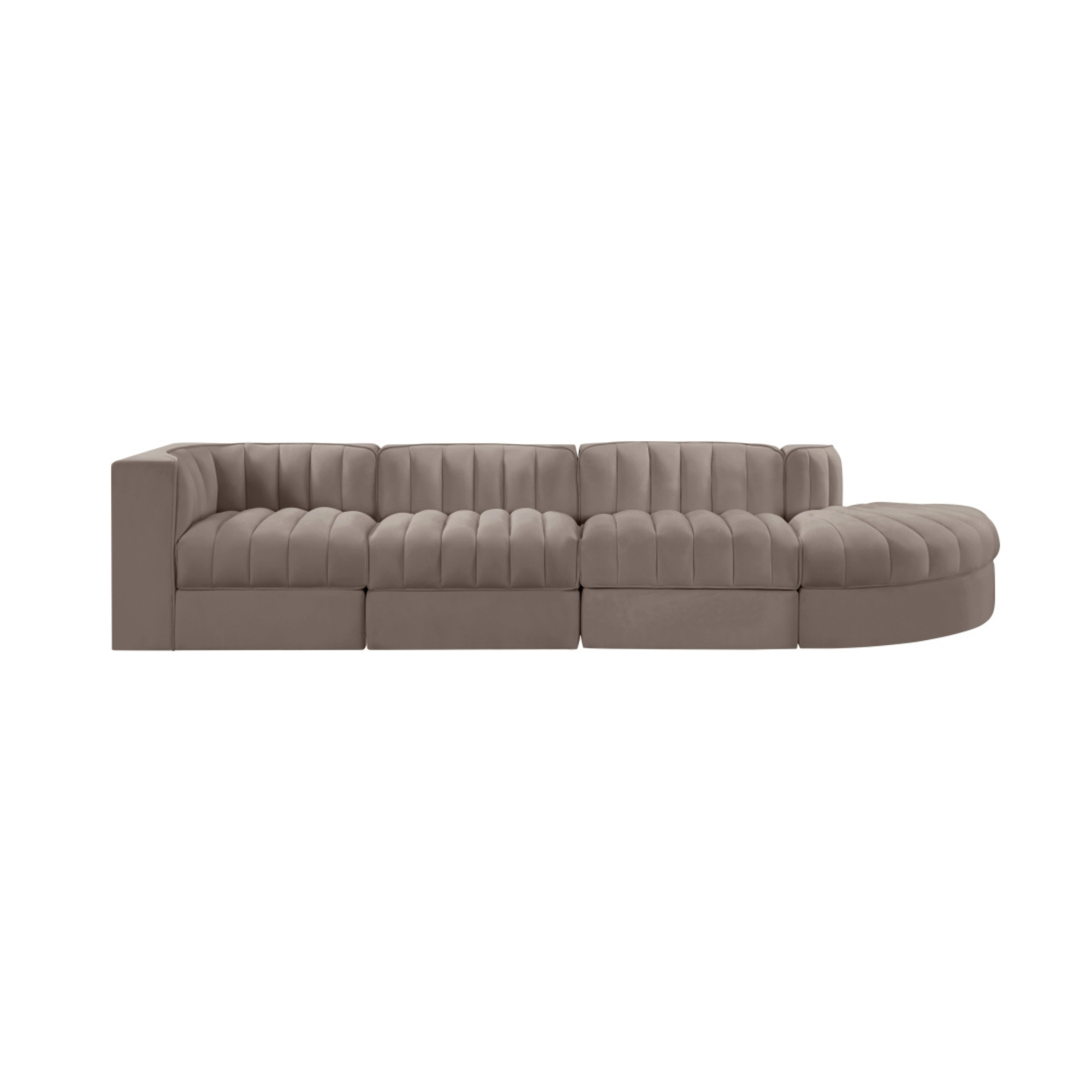Rumina Velvet 4pc Modular Sectional