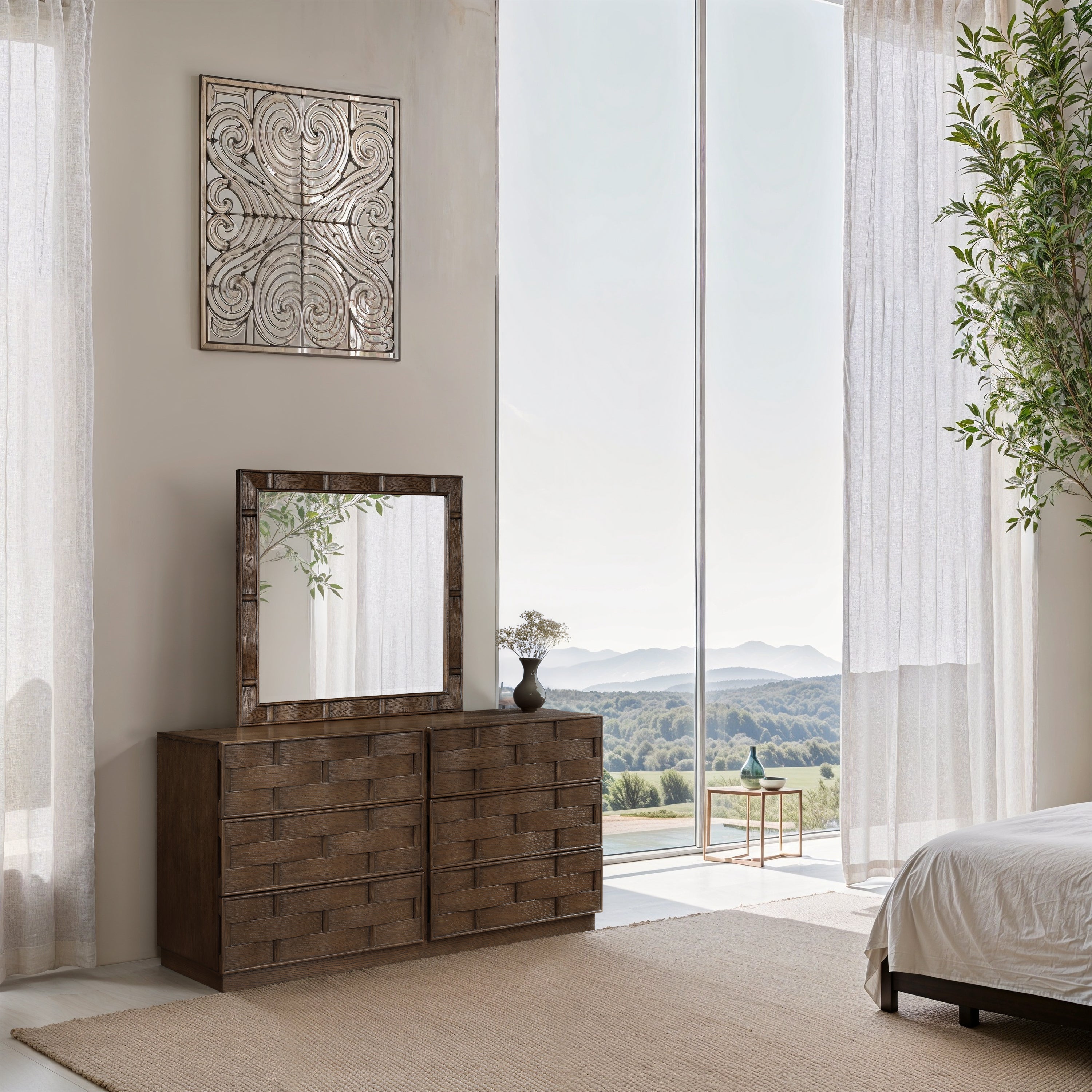 Weaver Oak Veneer Mirror