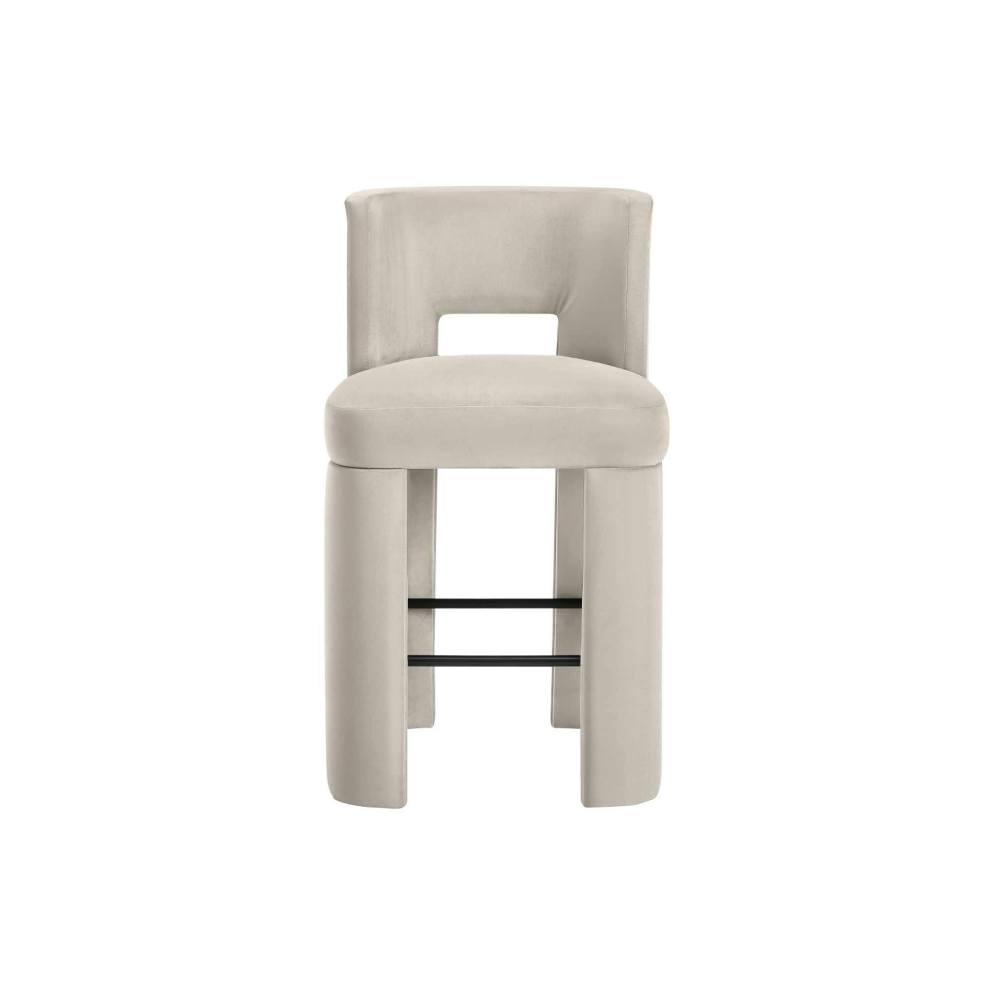 Zylo Velvet Bar Stool, Set of 2