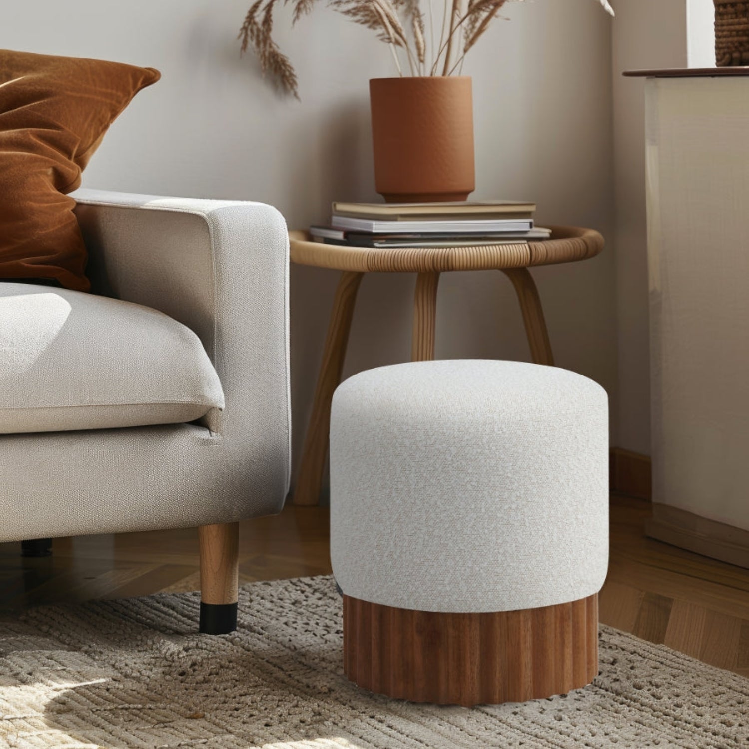 Olina Boucle Stool