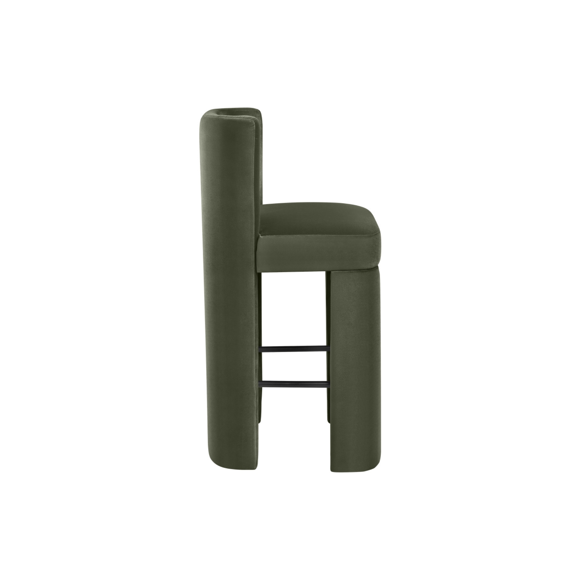 Zylo Velvet Bar Stool, Set of 2