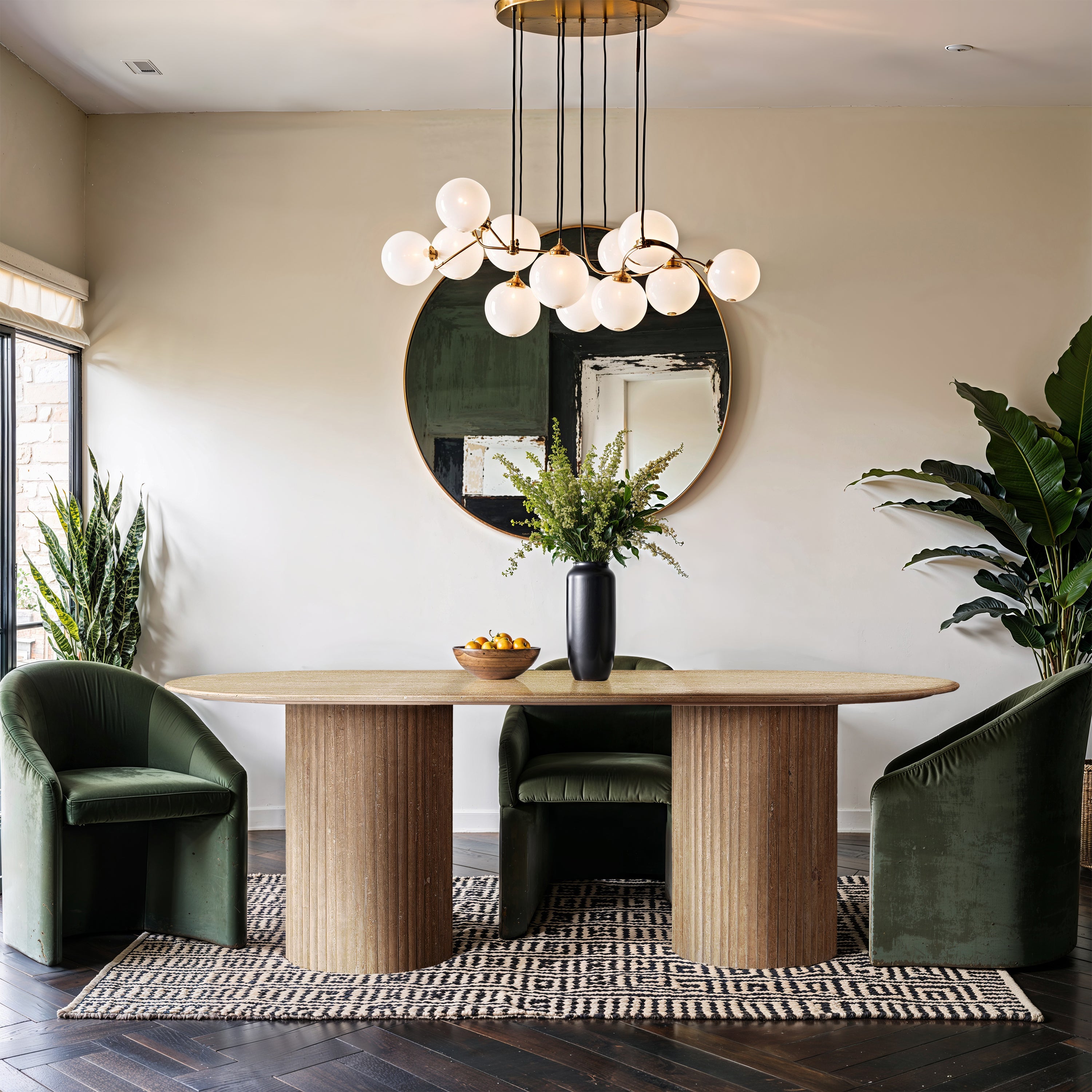 Ornna Travertine Dining Table - StyleMeGHD - Dining Tables