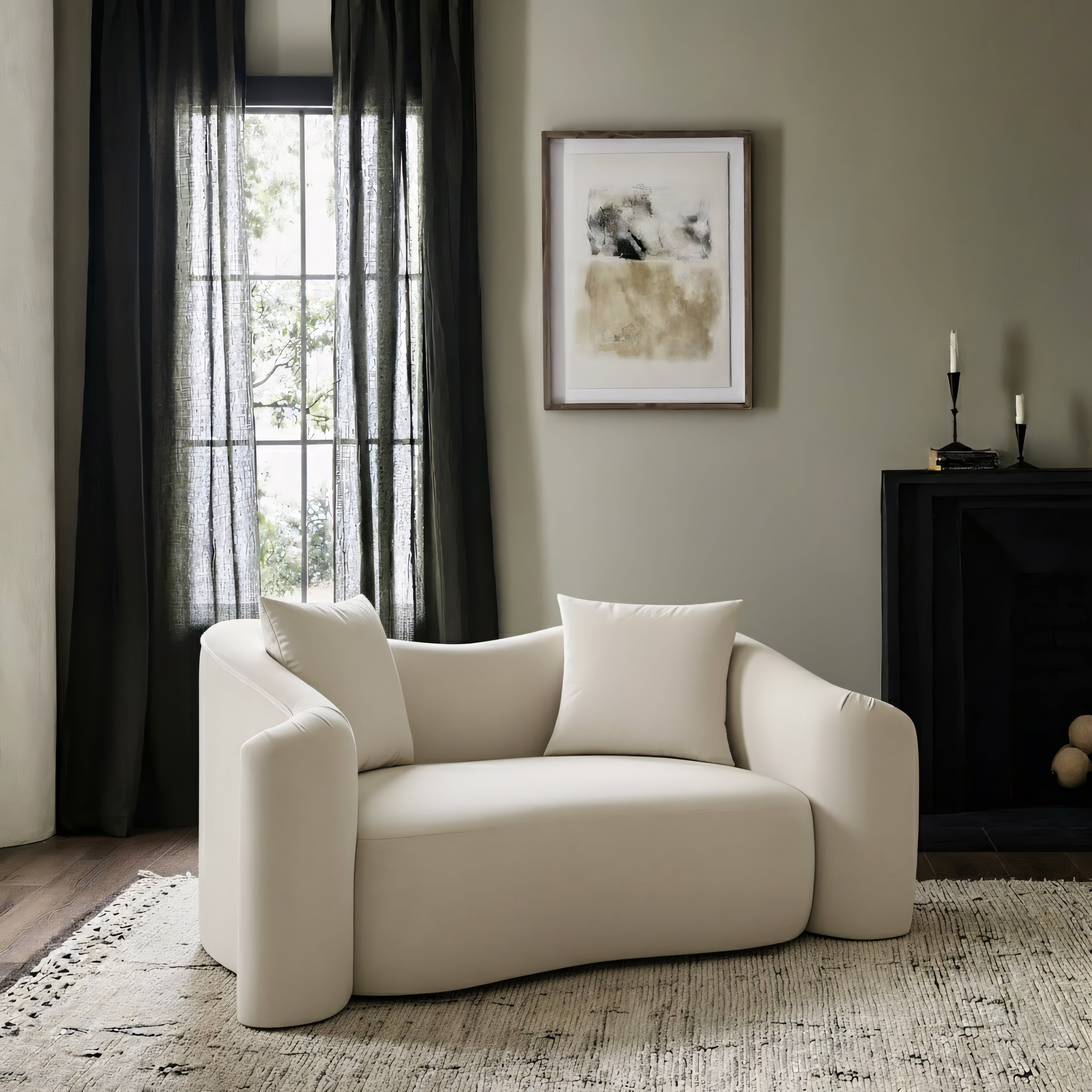 Daston Velvet Loveseat