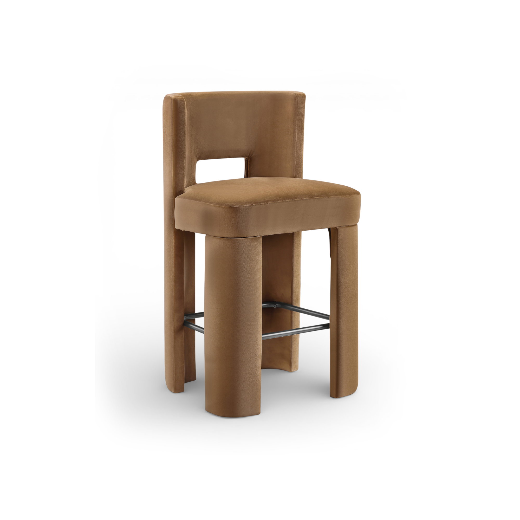 Zylo Velvet Bar Stool, Set of 2