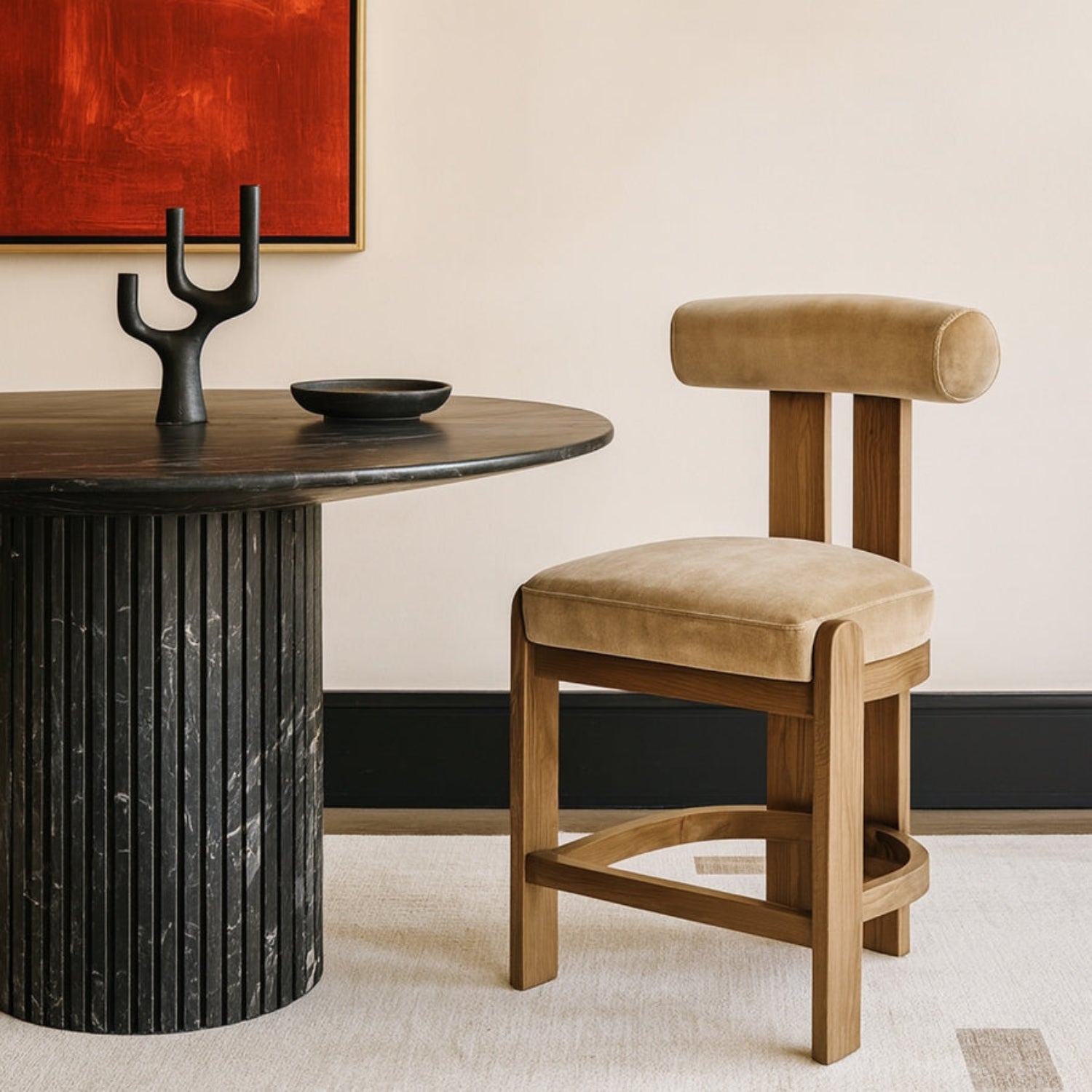 Isla Velvet Counter Stool, Set of 2-Bar + Counter Stools-StyleMeGHD