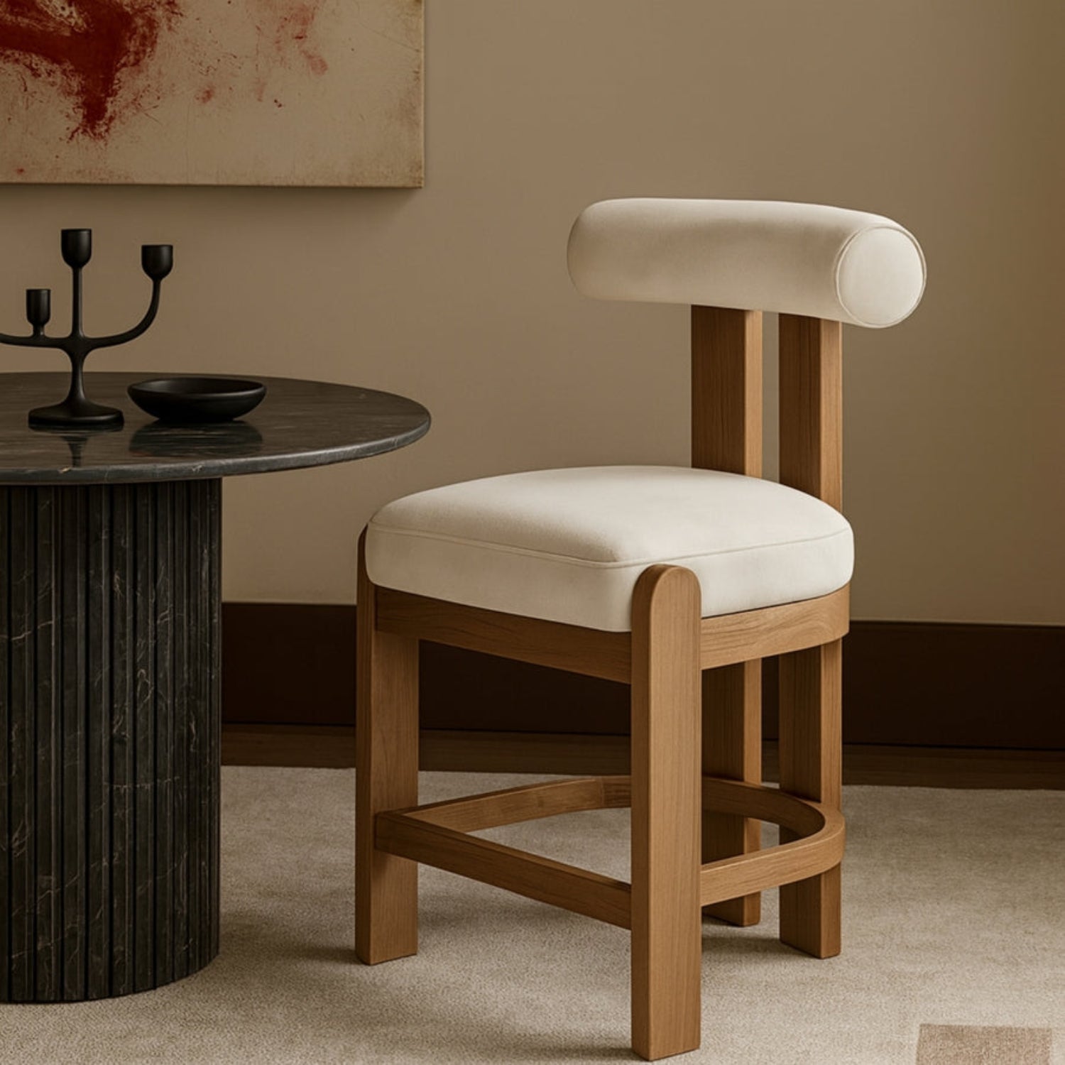 Isla Velvet Counter Stool, Set of 2-Bar + Counter Stools-StyleMeGHD