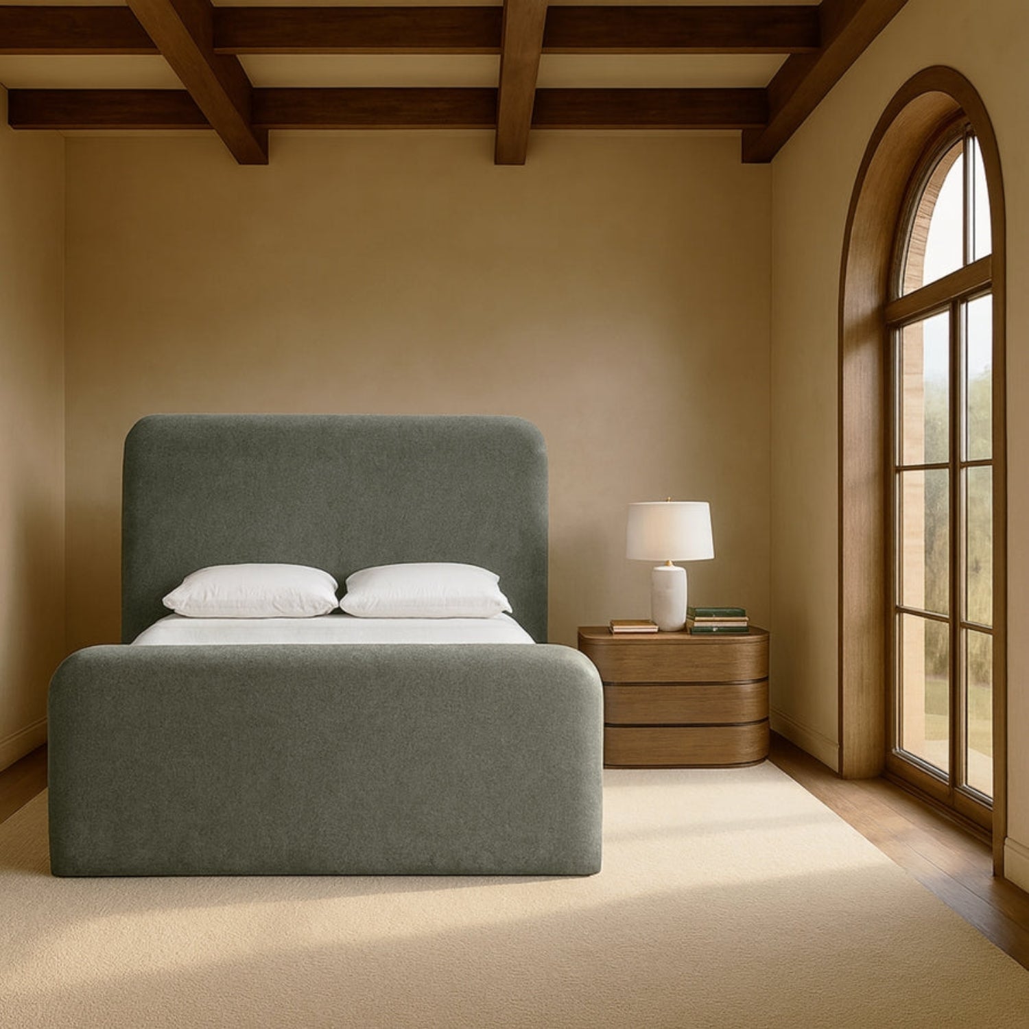 Sable Fabric Bed-Beds + Headboards-StyleMeGHD
