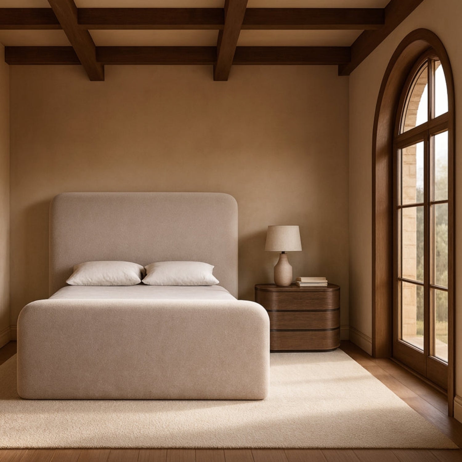 Sable Fabric Bed-Beds + Headboards-StyleMeGHD