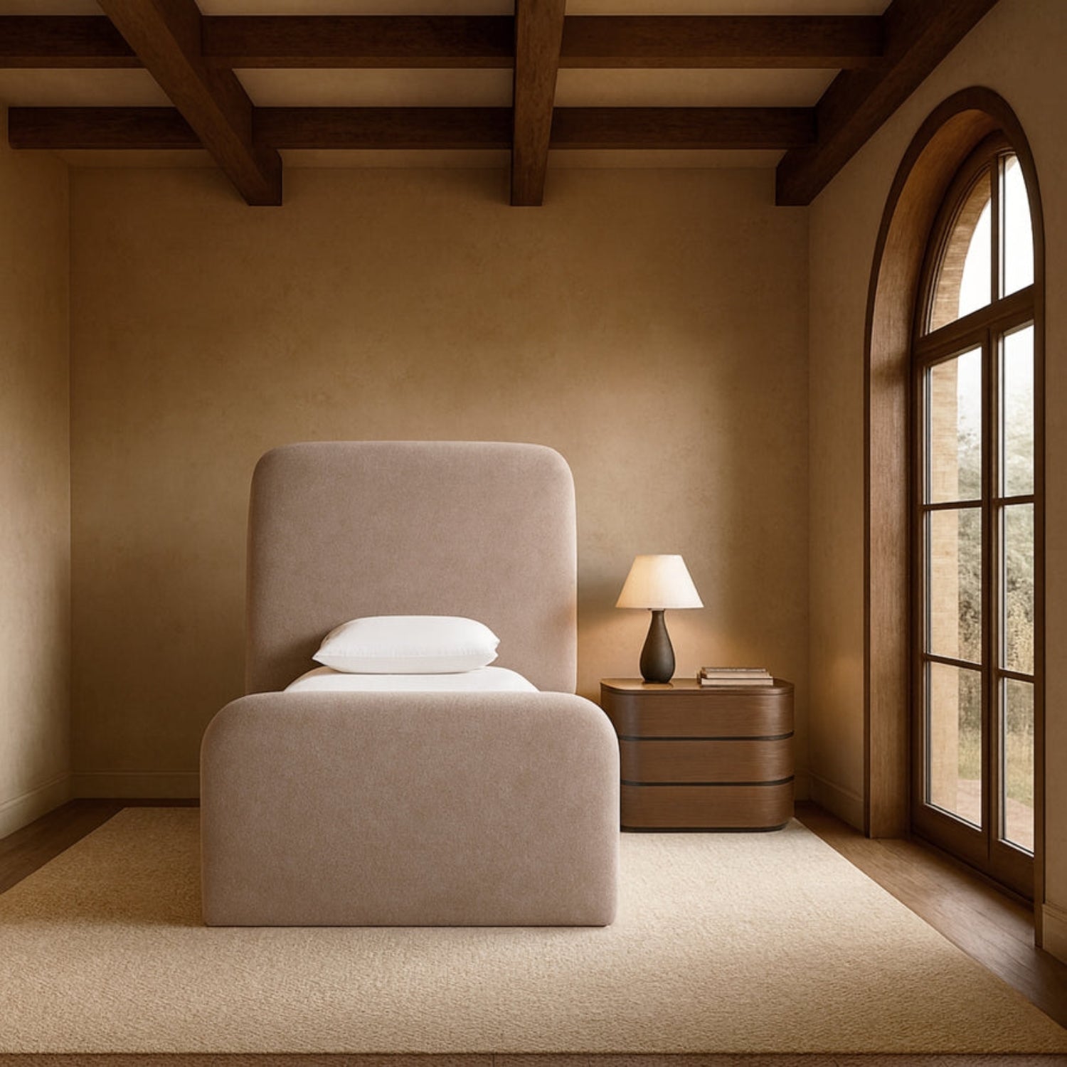 Sable Fabric Bed-Beds + Headboards-StyleMeGHD