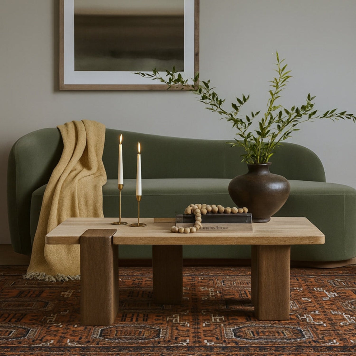 Mirea Travertine Coffee Table