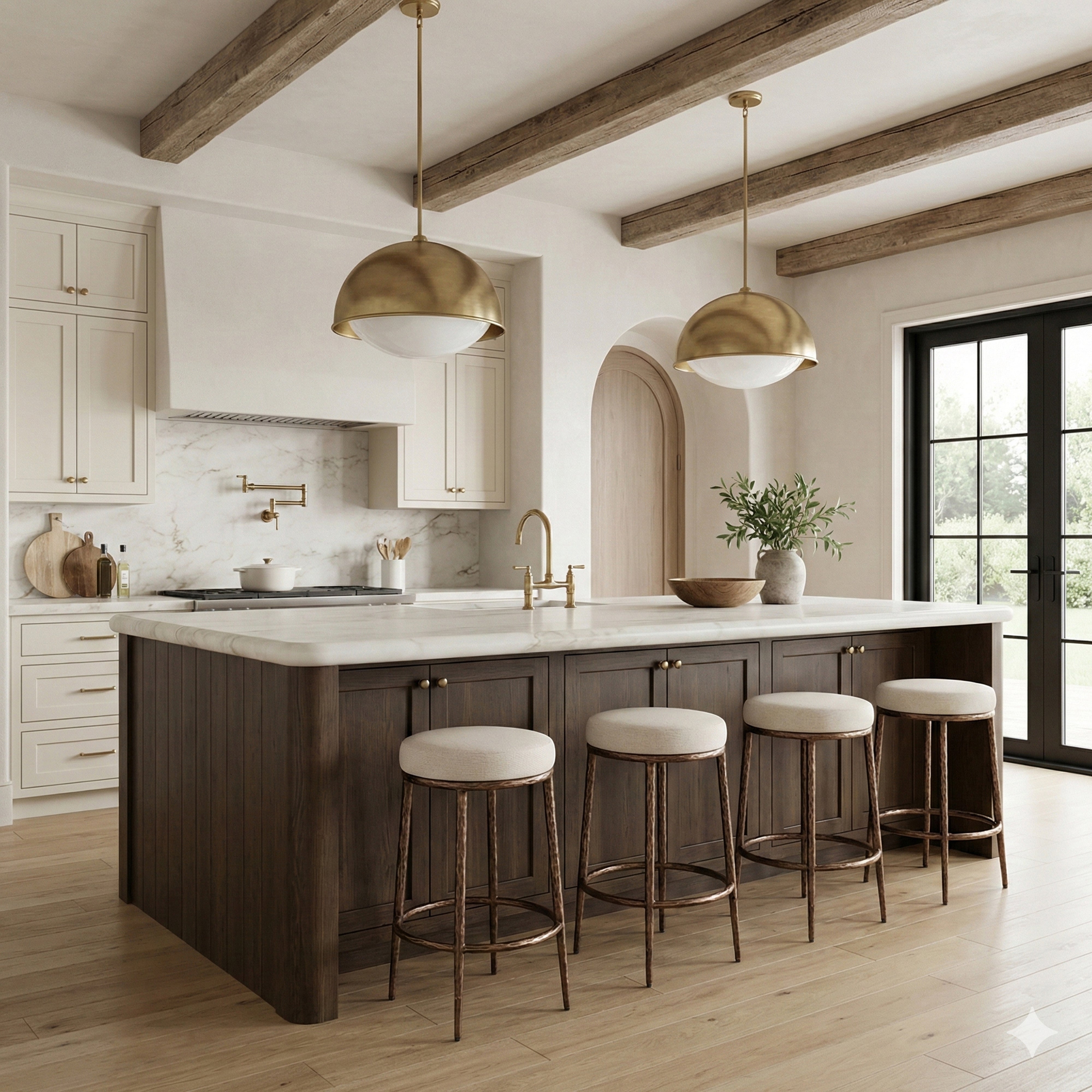 Ferra Linen Counter Stool
