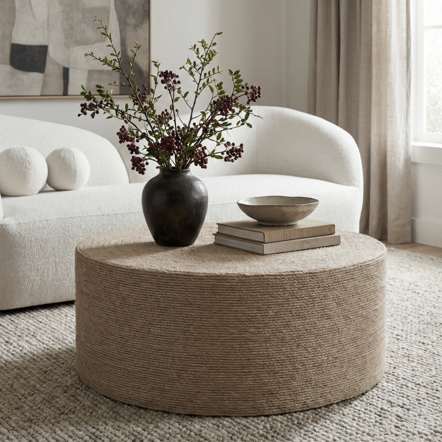 Willow Jute Coffee Table
