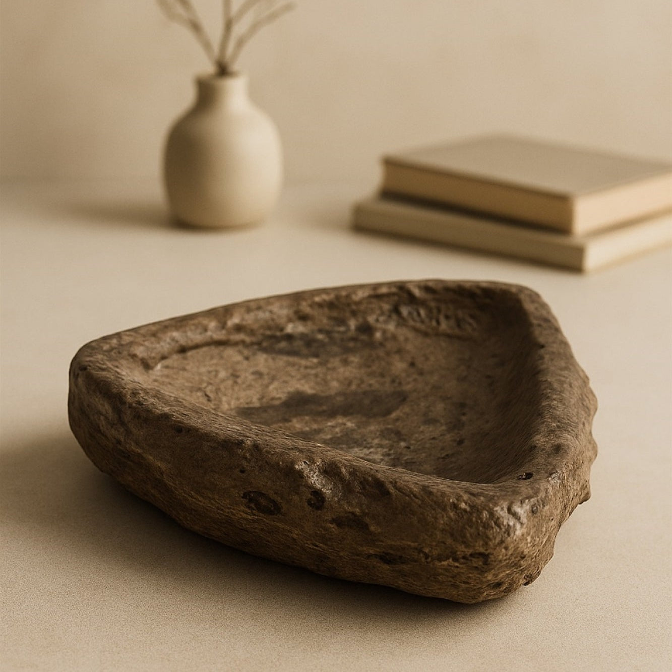 Ruvell Travertine Bowl