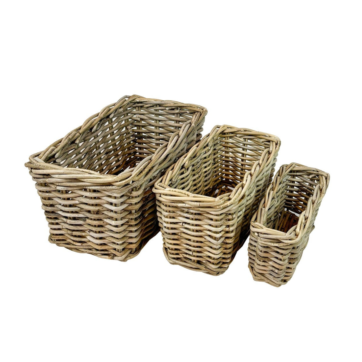 Belen Rattan Baskets, Set of 3