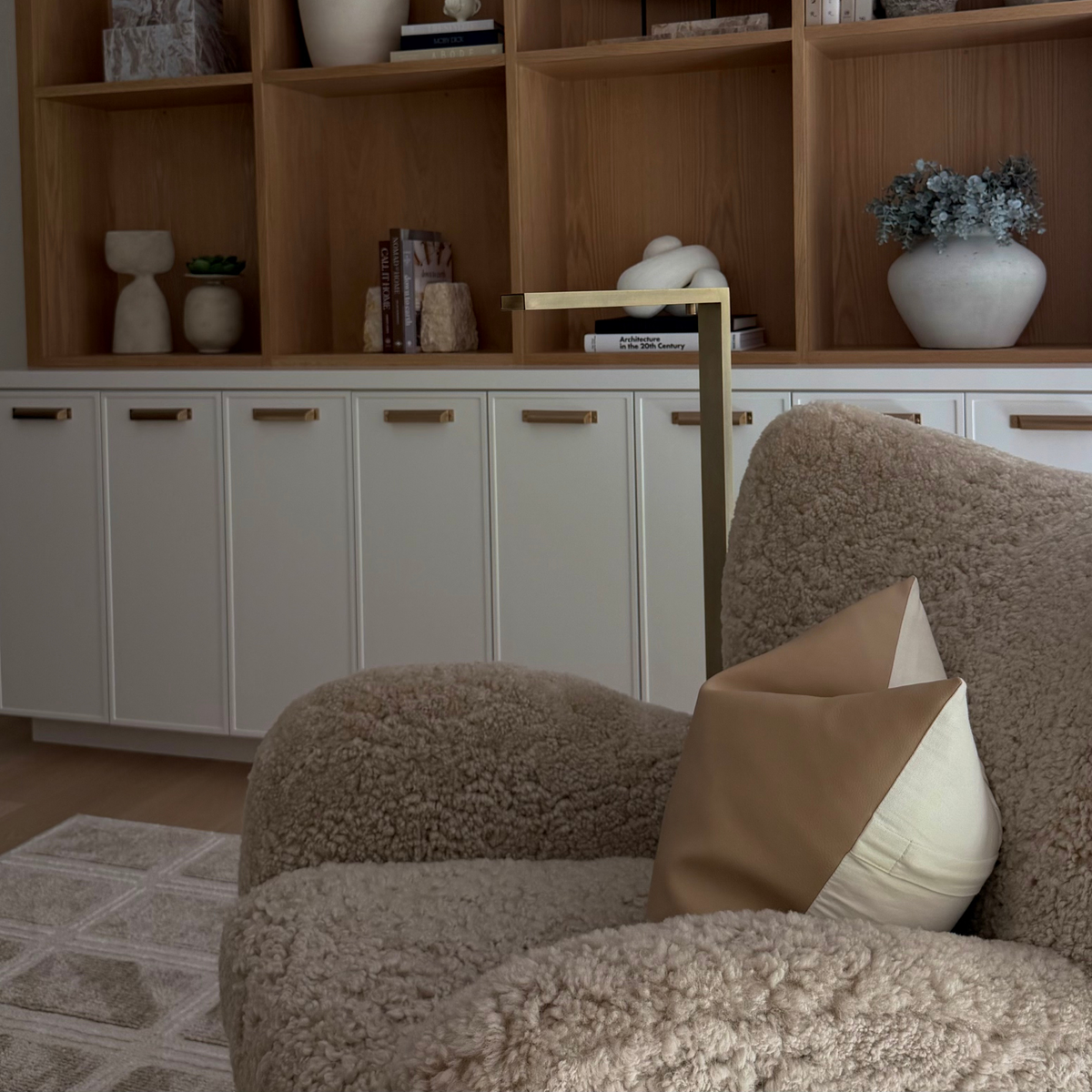 neutral accent chair