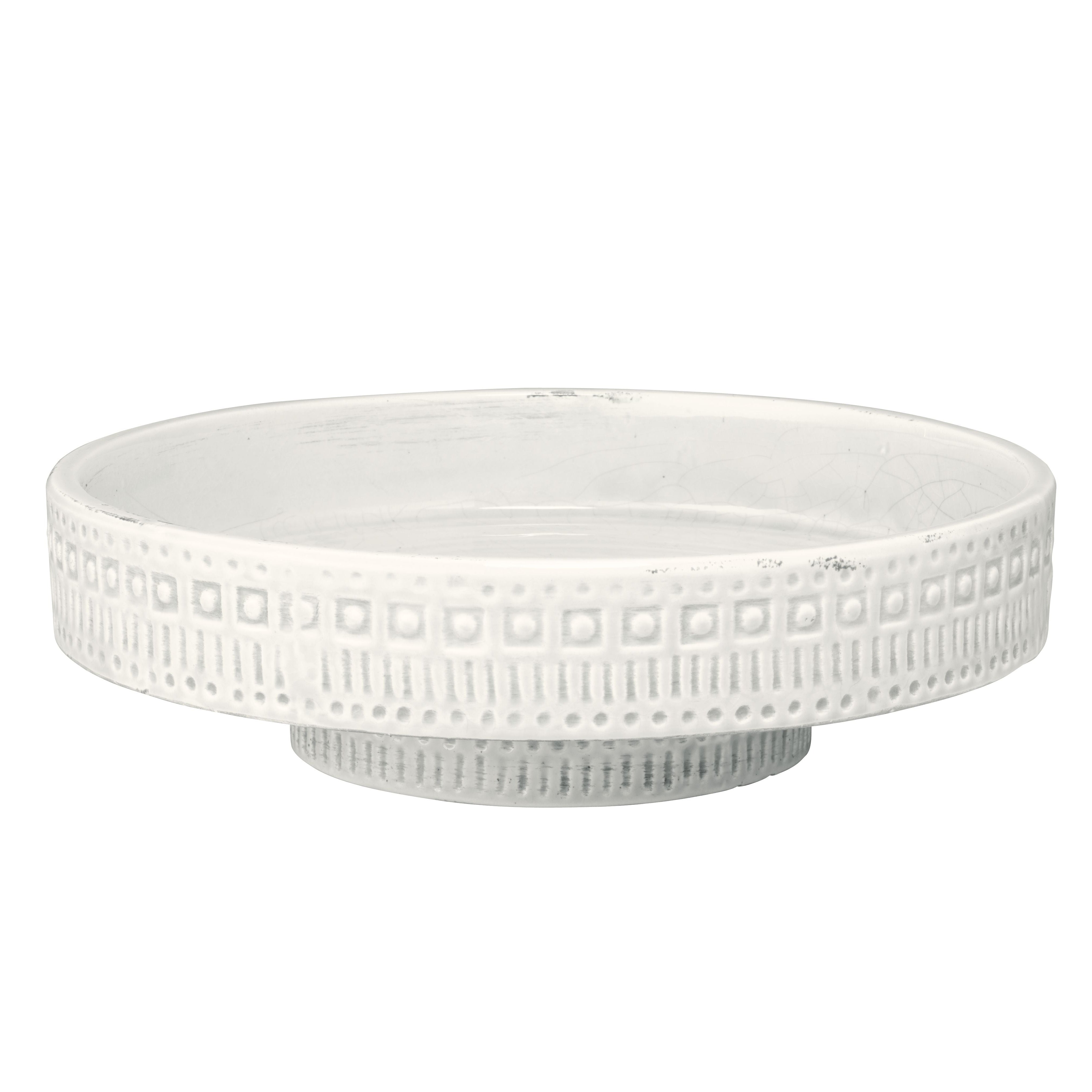 Engraved Pedestal Bowl-Decorative Objects-StyleMeGHD