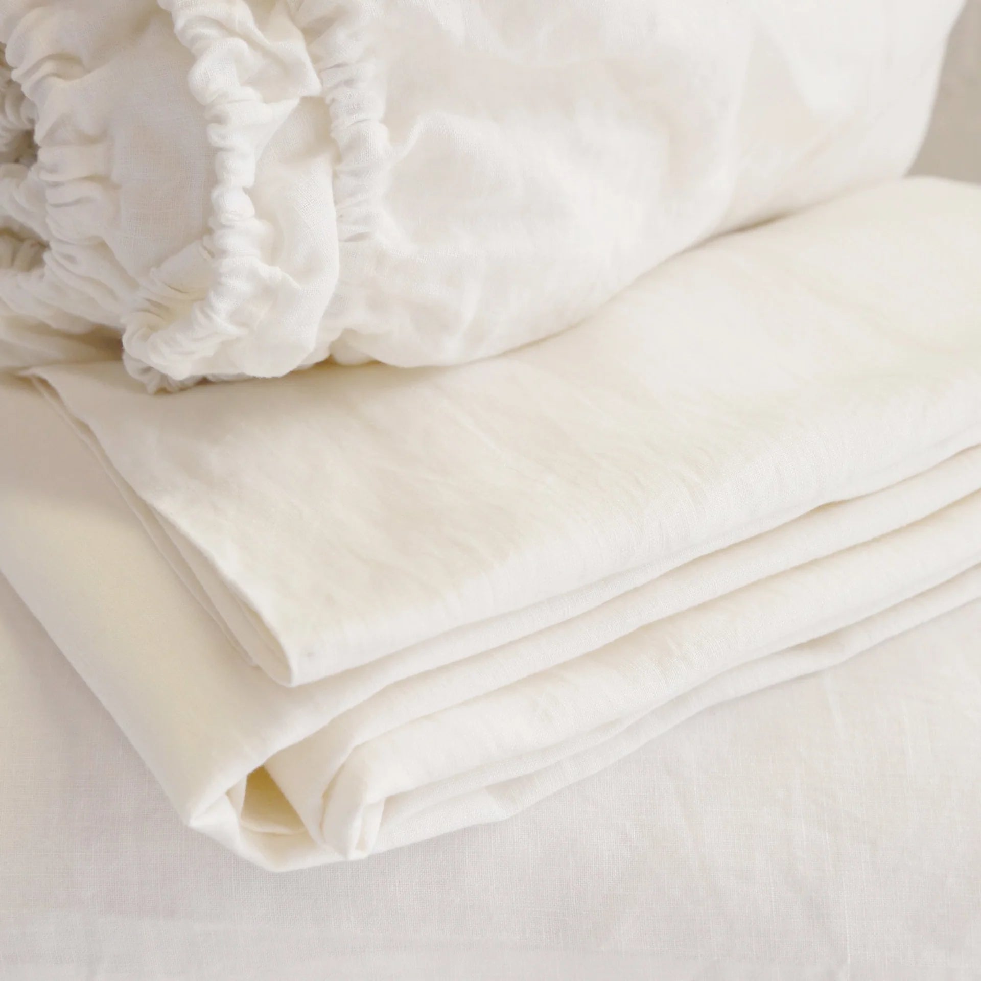 Linen Sheet Set - Cream