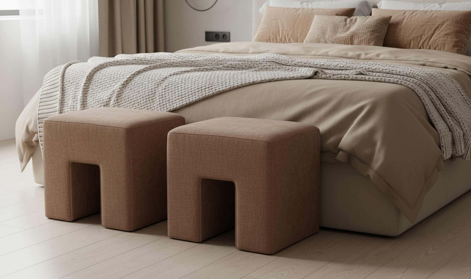 Aida Stool-Ottomans, Benches + Poufs-StyleMeGHD