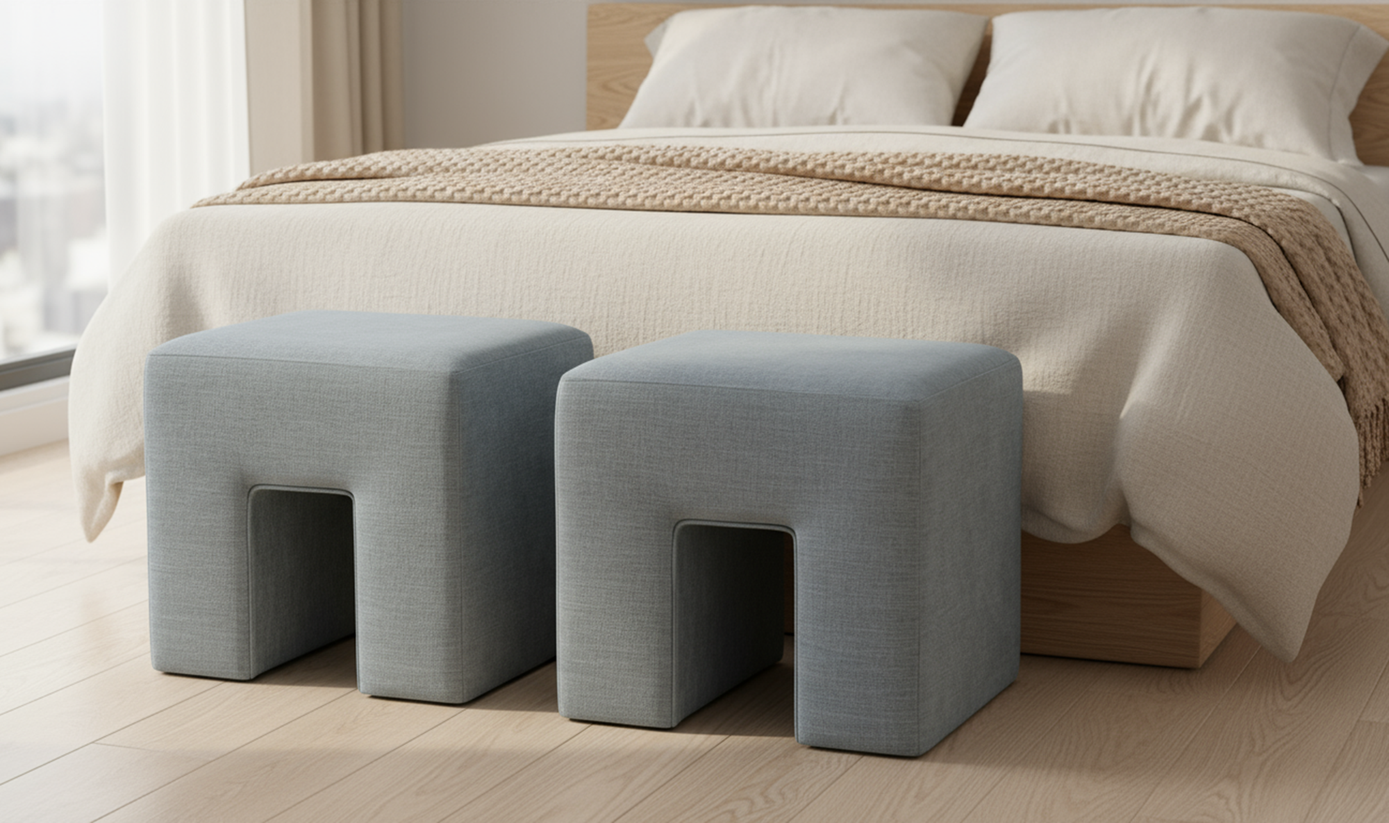 Aida Stool-Ottomans, Benches + Poufs-StyleMeGHD