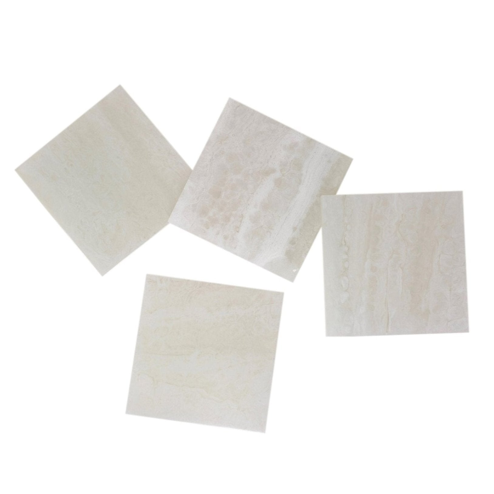 White Resin Coasters, Set of 4