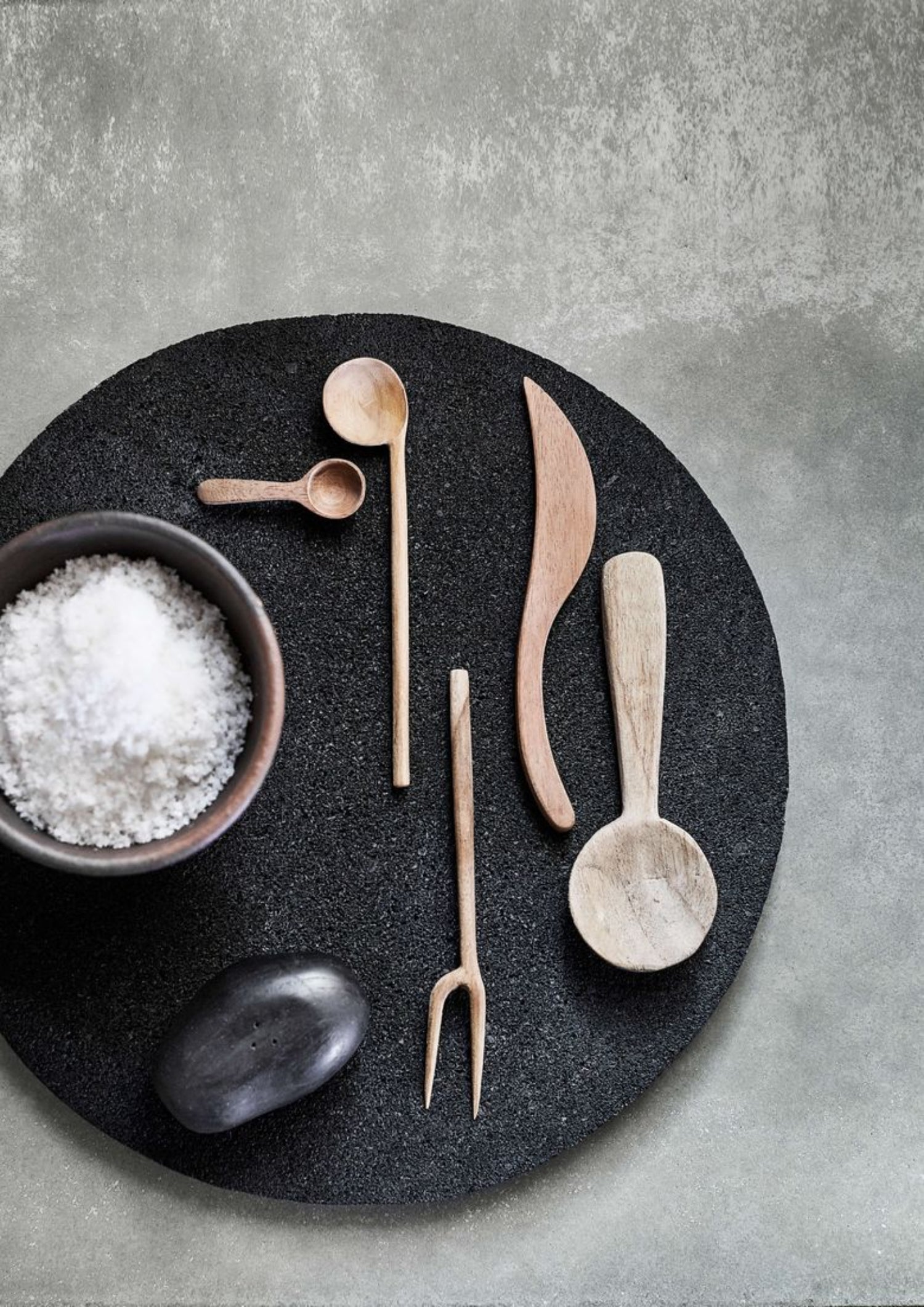 Olive Spoon and Fork