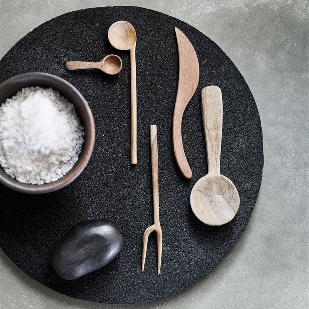 Olive Spoon and Fork