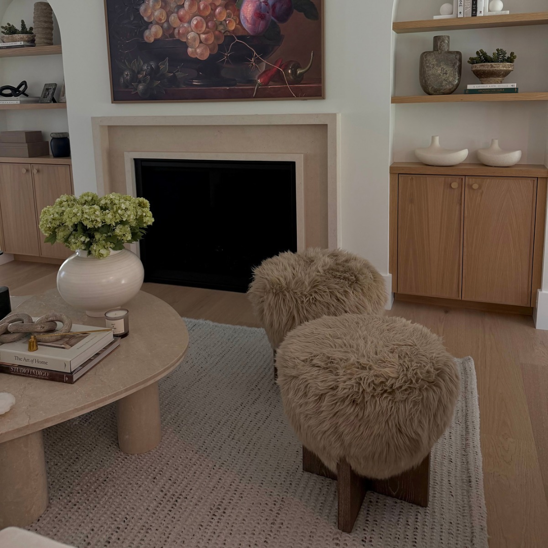 Tibetan lambskin stools