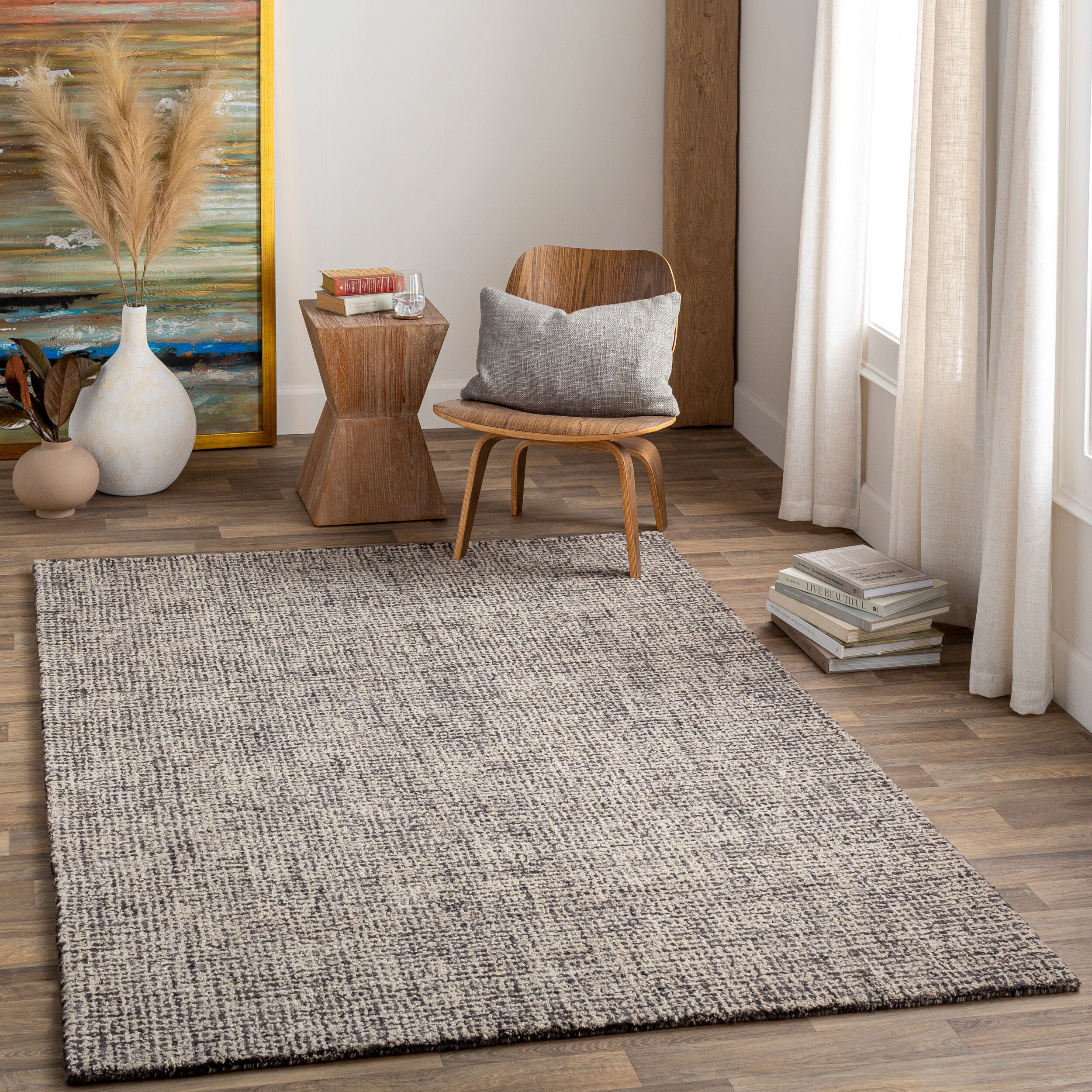 Aiden Handmade Rug - Charcoal